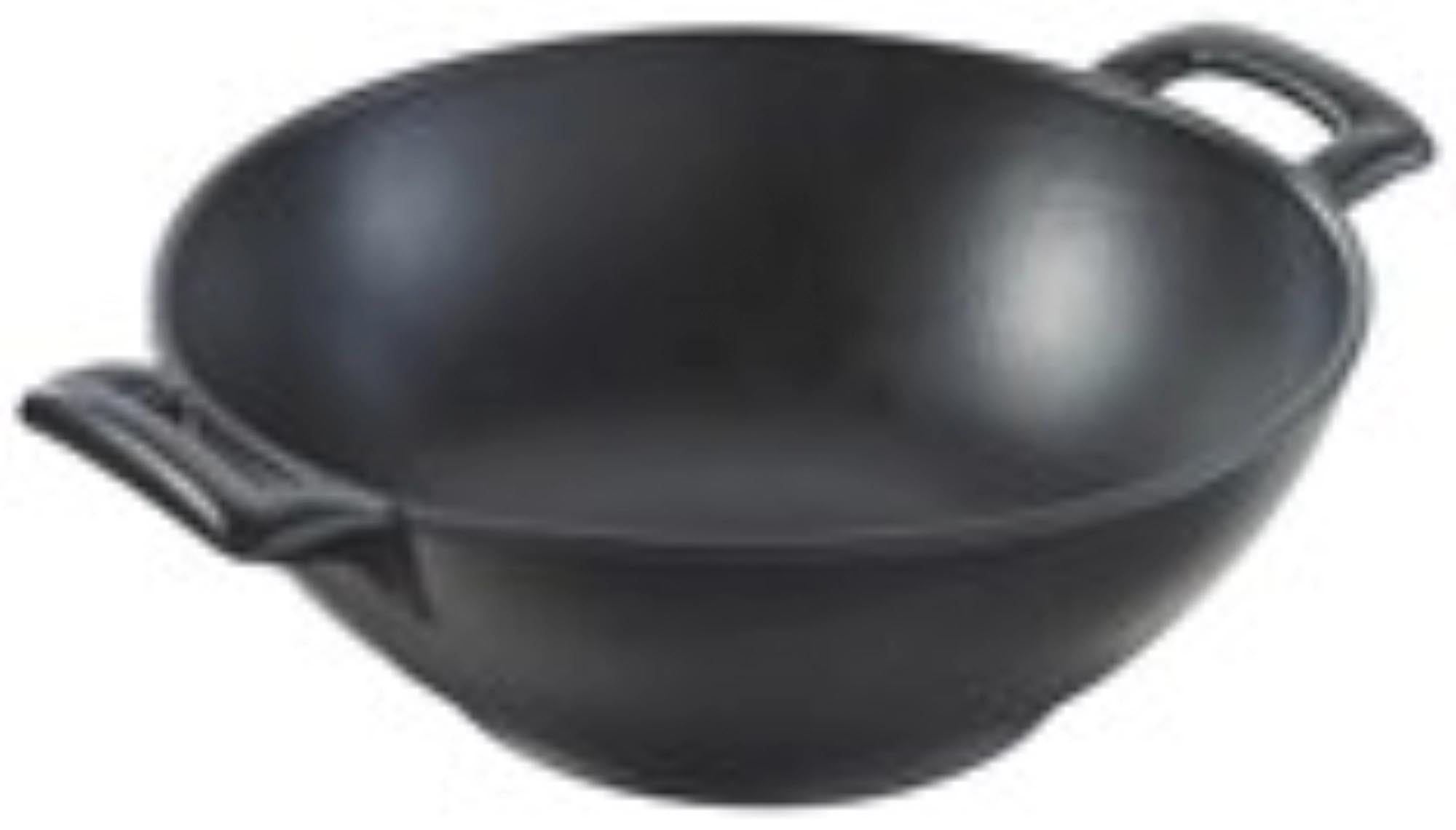 Revol Wok, 1l, Gusseisen-Optik: Porzellan, kratzfest, pflegeleicht, gleichmässige Wärmeverteilung, vielseitig, ideal für frische Zutaten.