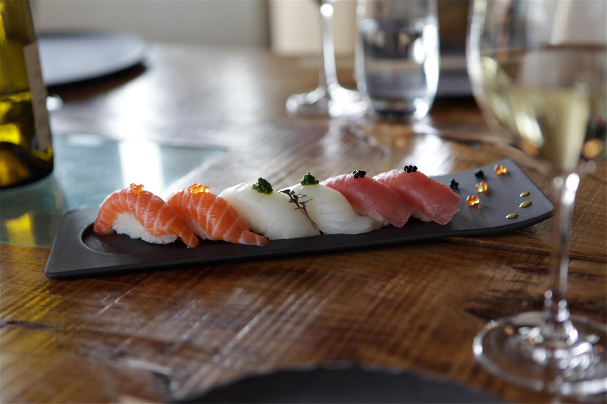 Vassoio per ciotole di tapas, 31x11x2 cm, stile ardesia