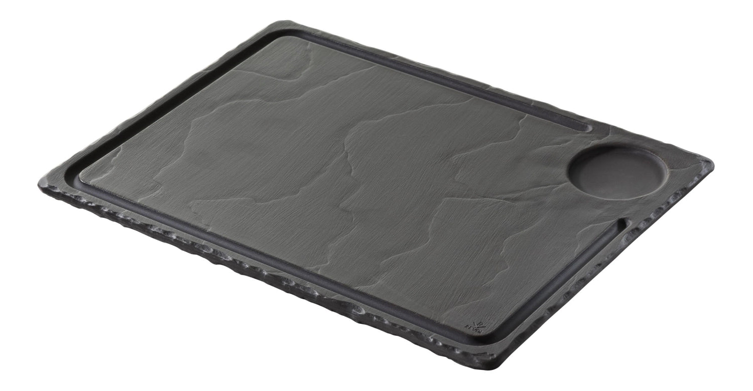 Steak plate 33x24cm, slate look