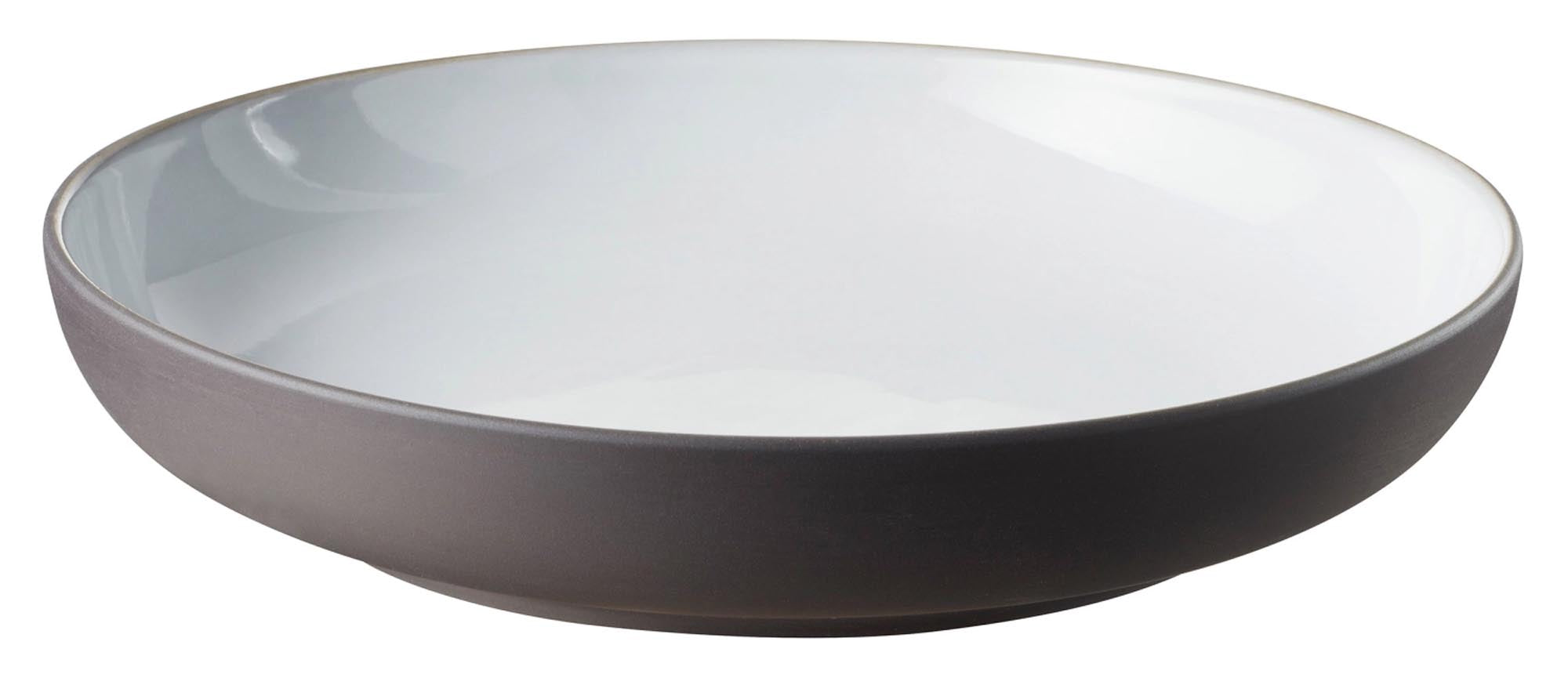 Eleganter, tiefer Gourmetteller aus langlebigem Porzellan, ideal für stilvolle Präsentationen von Suppen, Pasta und Desserts.