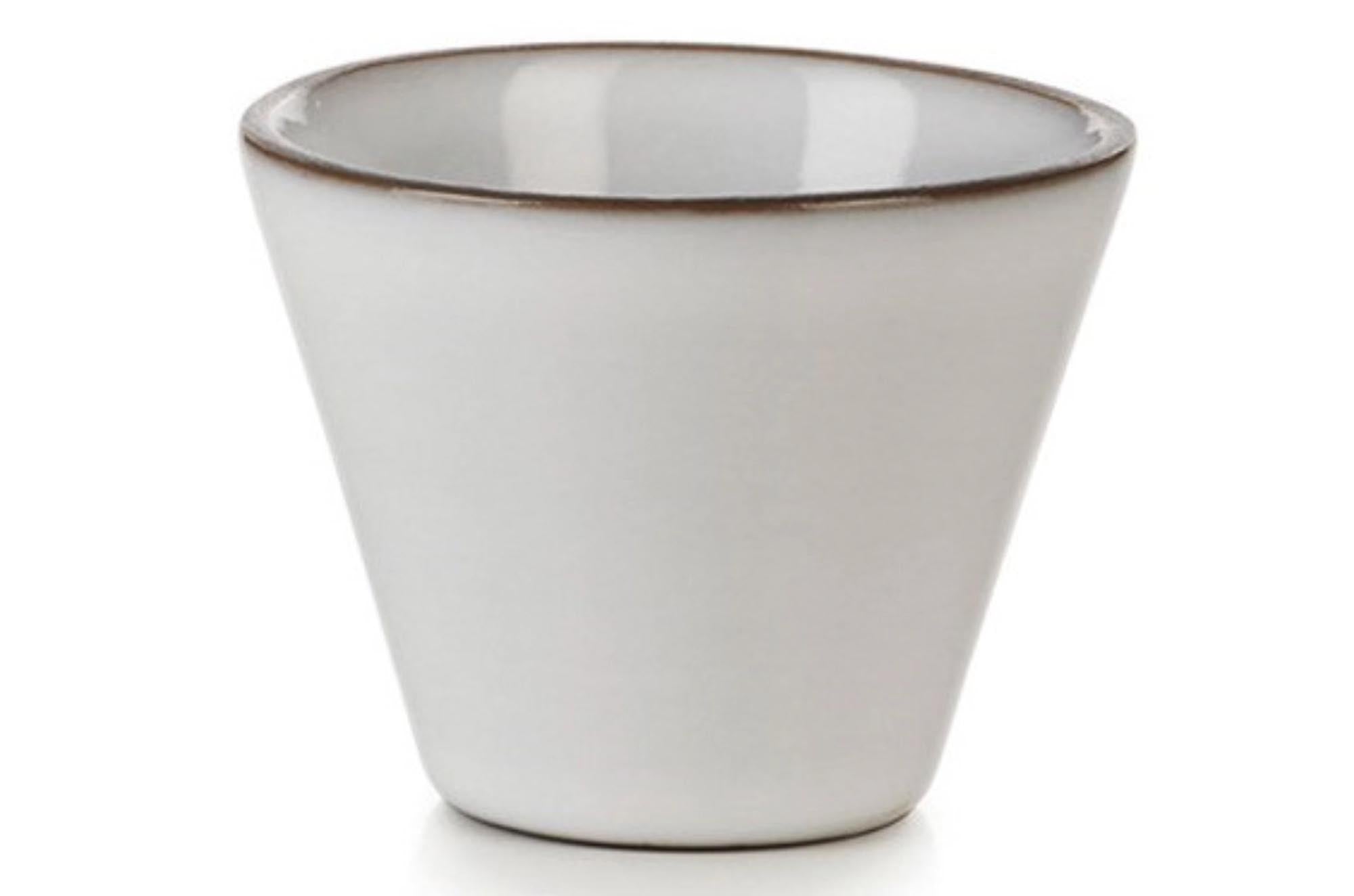 Stilvolle, konische Equinoxe Schüssel von Revol: 6,3 cm Ø, 5 cm H, 5 cl. Hochwertiges, robustes Porzellan, ideal für Dips & Beilagen.