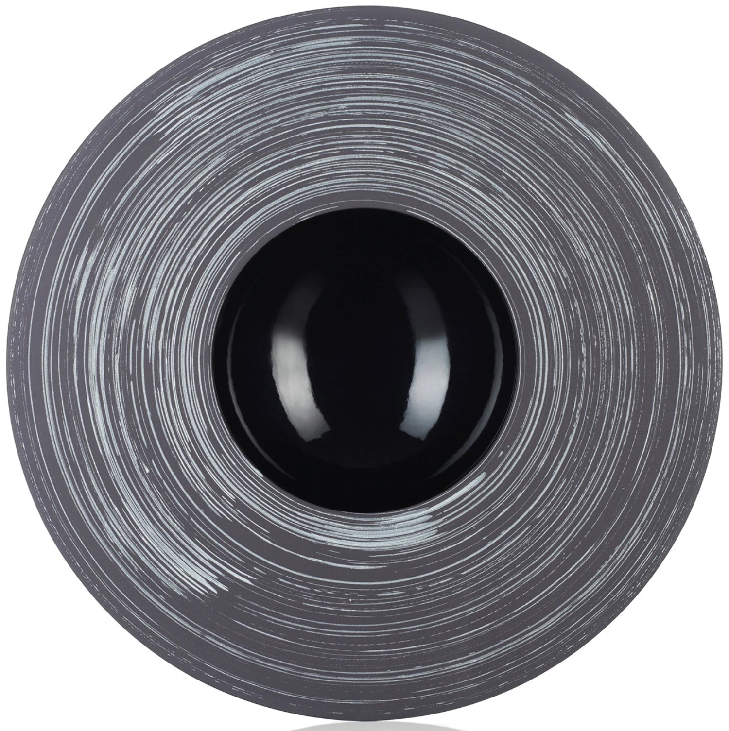 Piastra sfera 30 cl, h: 5 cm, Ø 30 cm, tempesta di neve