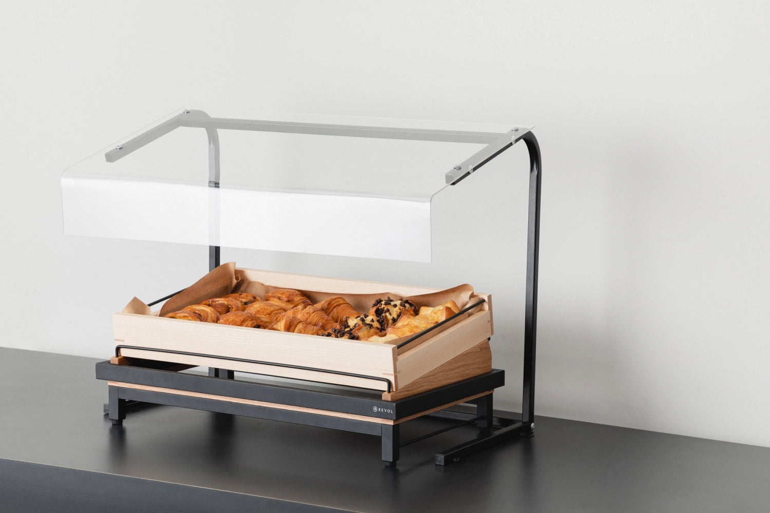 In scena protezione sputa mobile Matt metallo, acrilico