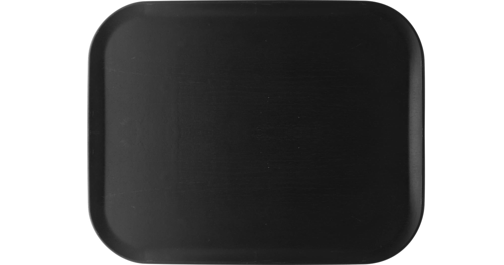 Elegantes, langlebiges Serviertablett aus schwarzem Polyester, ideal für Restaurants und den Aussenbereich.