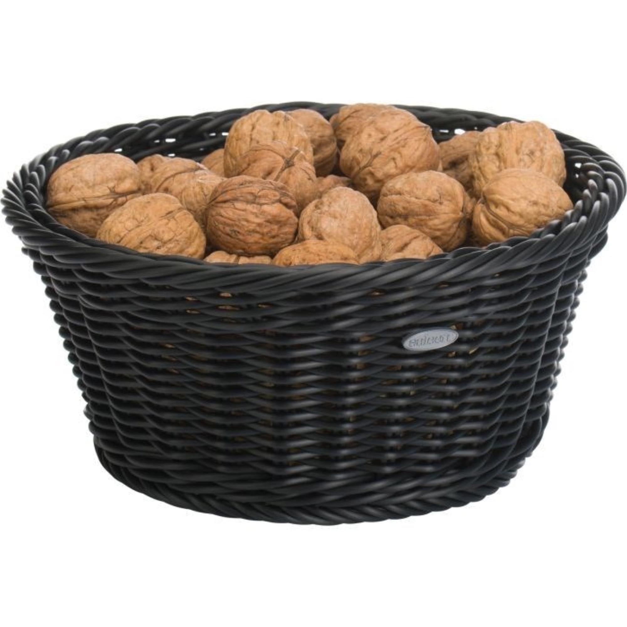 Eleganter runder Korb von Westmark in Schwarz, 25x11,5 cm, perfekt für Brot, Obst oder Dekoration, praktisch und vielseitig einsetzbar.