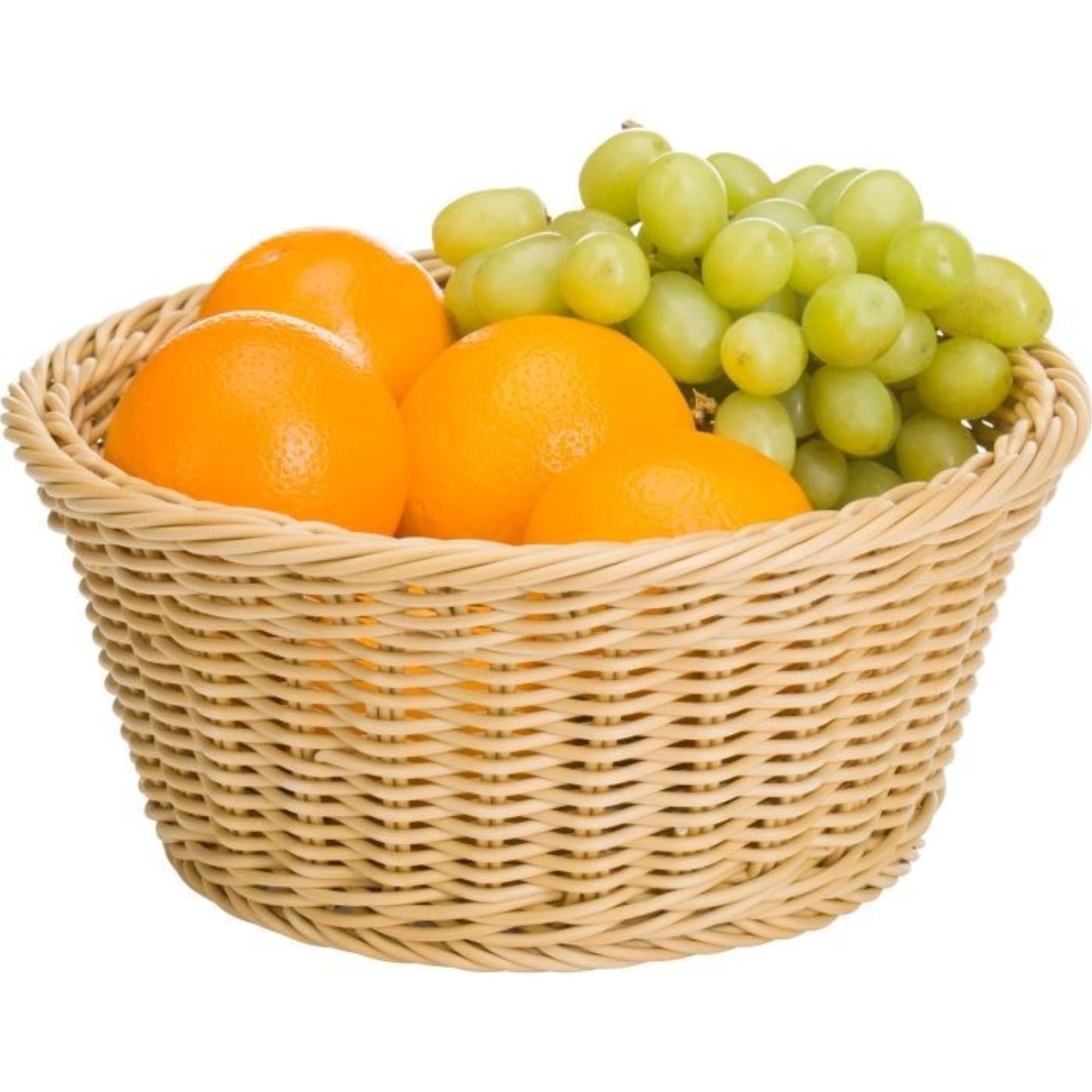 Runder Korb in hellem Beige, 25x11,5 cm, vielseitig einsetzbar für Brot, Obst oder als Dekoration, hochwertig von Westmark.