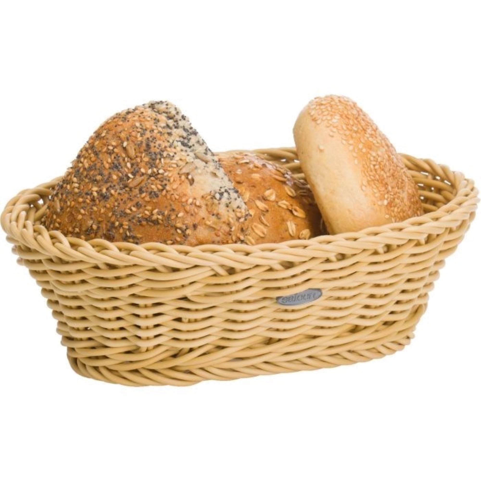 Eleganter ovaler Korb in Beige, 25x17x8,5 cm, vielseitig einsetzbar für Brot, Obst oder als dekoratives Element, von Westmark.