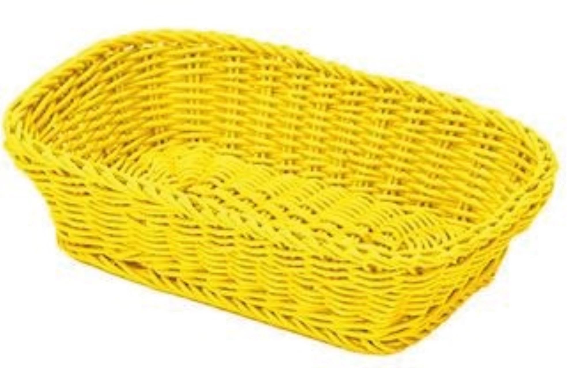 Entdecken Sie den praktischen rechteckigen Korb von Westmark in zitronengelb (26,5x19x7cm) – ideal für Brot, Snacks und als stilvolles Küchenaccessoire.