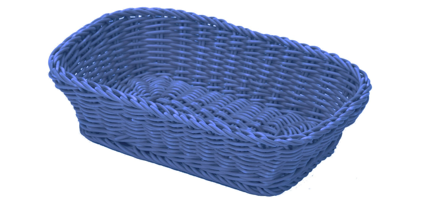 Entdecken Sie den rechteckigen Korb von Westmark in m-blau (26,5x19x7cm) – ideal für Brot, Brötchen und Snacks. Hochwertig, platzsparend und modern!