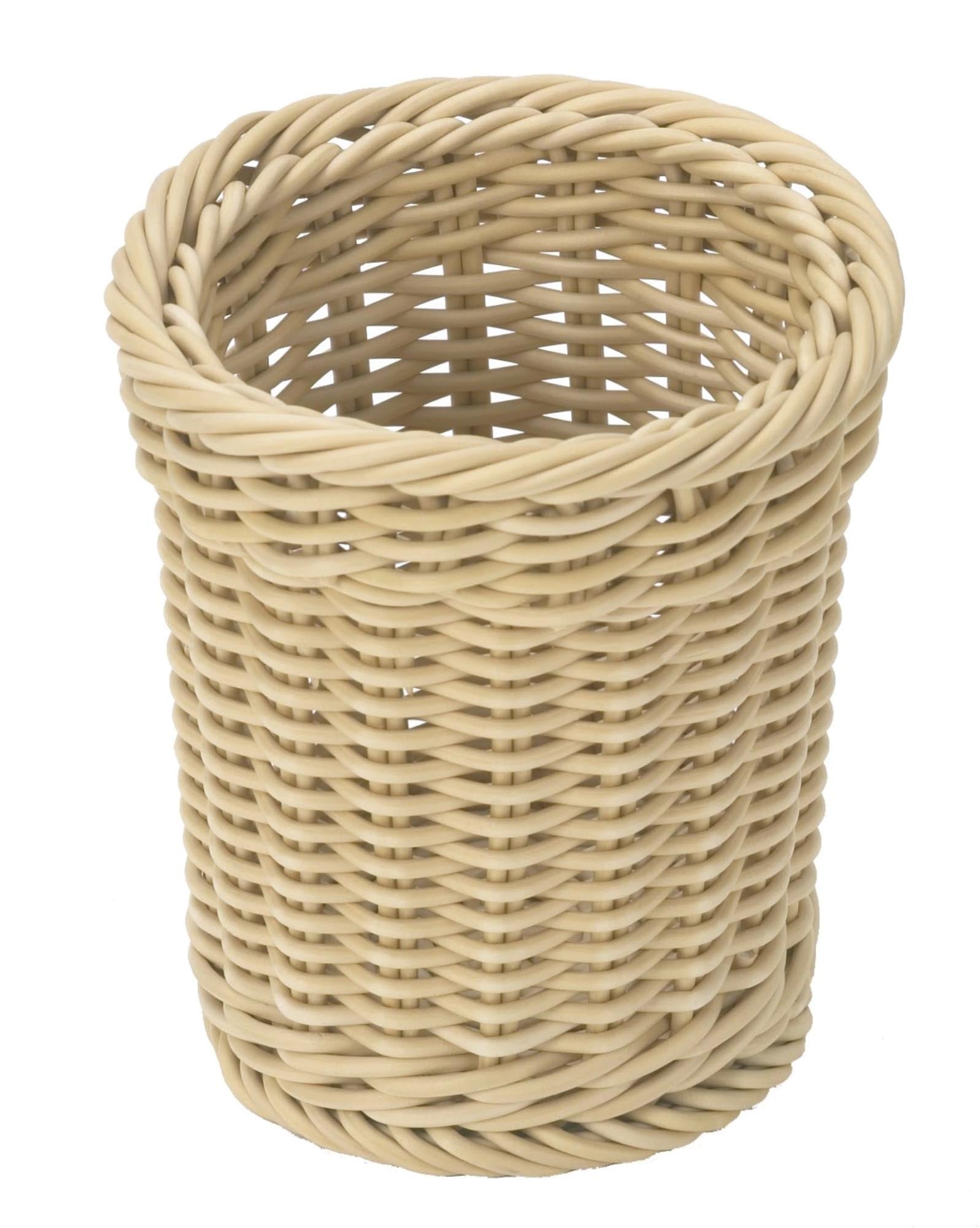 Runder Korb von Westmark in beige, 14x16cm, ideal für Brot und Snacks. Hochwertiges, pflegeleichtes Polypropylen, stilvolles Küchendekor.