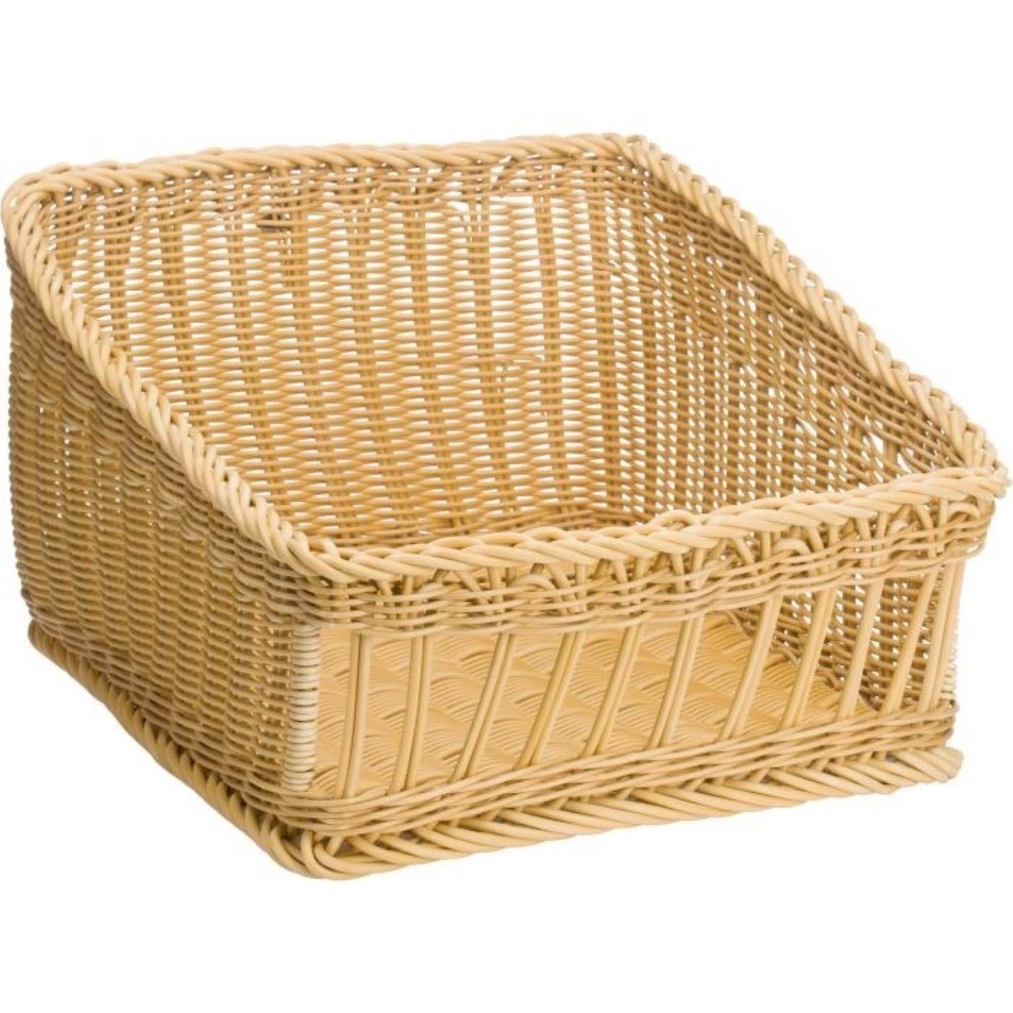 Entdecken Sie den eleganten Präsentationskorb von Westmark in h-beige (50x50x16/27 cm) – ideal für die ansprechende Präsentation von Obst, Gemüse und Brot.