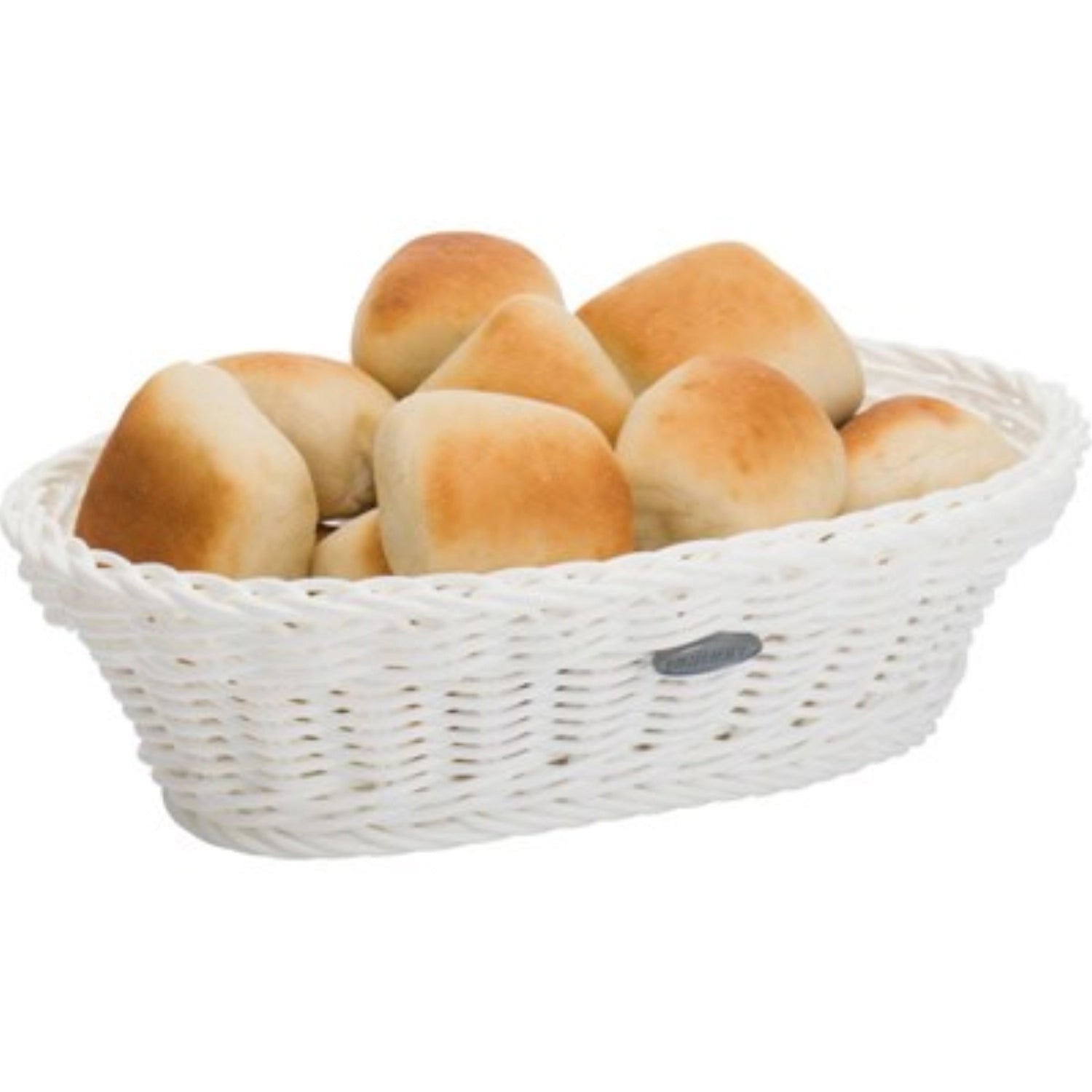 Eleganter ovaler Korb in Weiß von Westmark, perfekt für Brot oder zur stilvollen Aufbewahrung kleiner Gegenstände, Maße 23,5x16x6,5 cm.