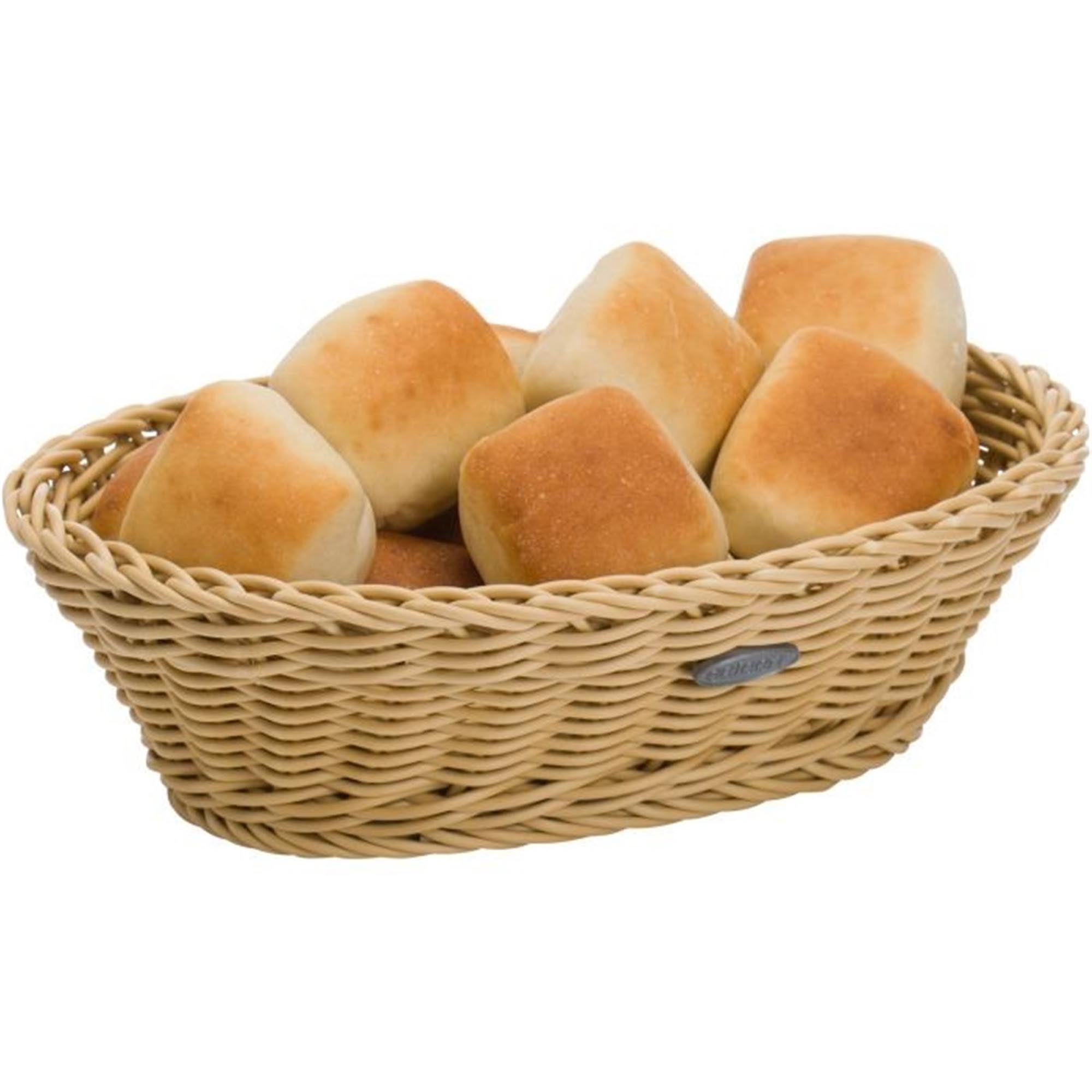 Ovaler Tischkorb von Westmark, beige, 23,5x16x6,5 cm, ideal für Brot oder Obst, stilvoll und praktisch für den Esstisch.