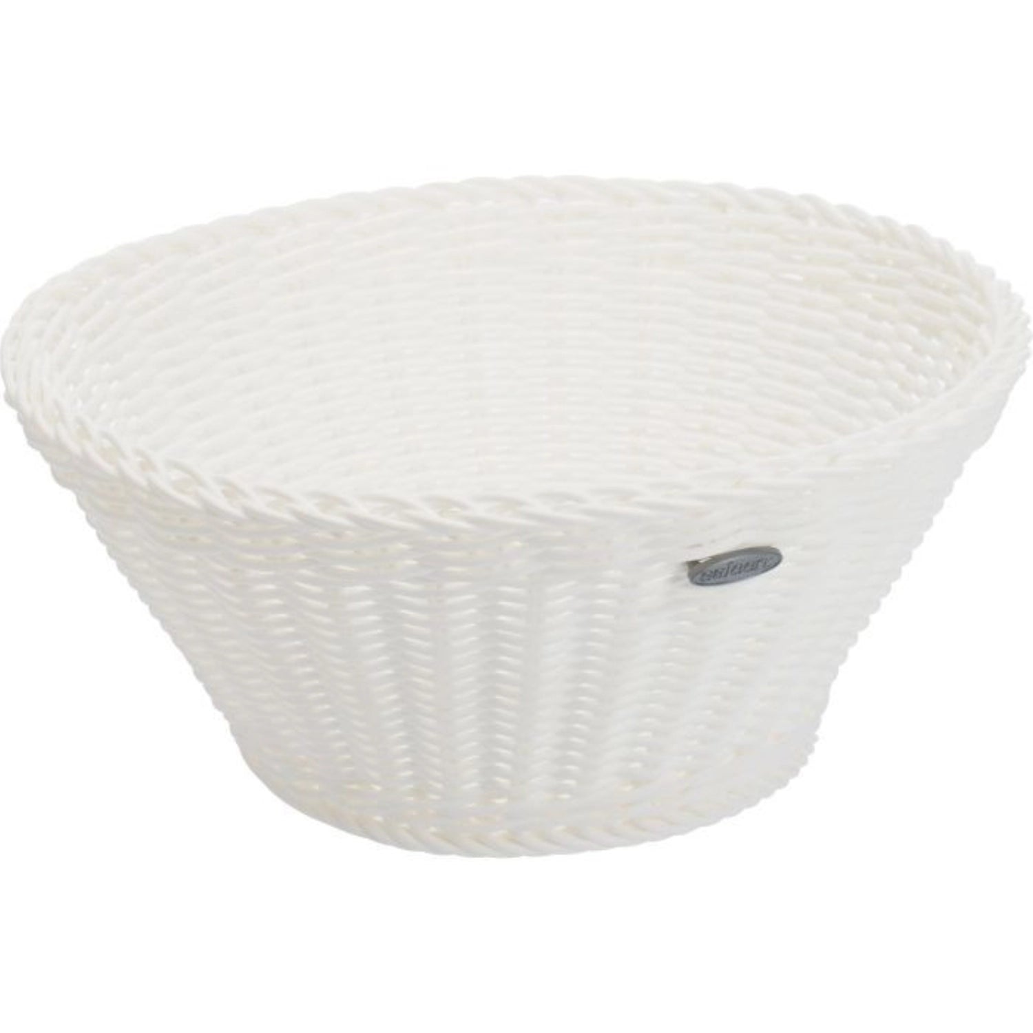 Panier rond, blanc, 18x10cm