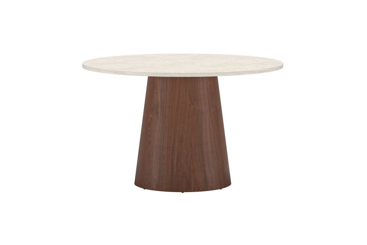 Lanzo Rundes Esstisch in Beige präsentiert im Onlineshop von KAQTU Design AG. Esstisch ist von Venture Home