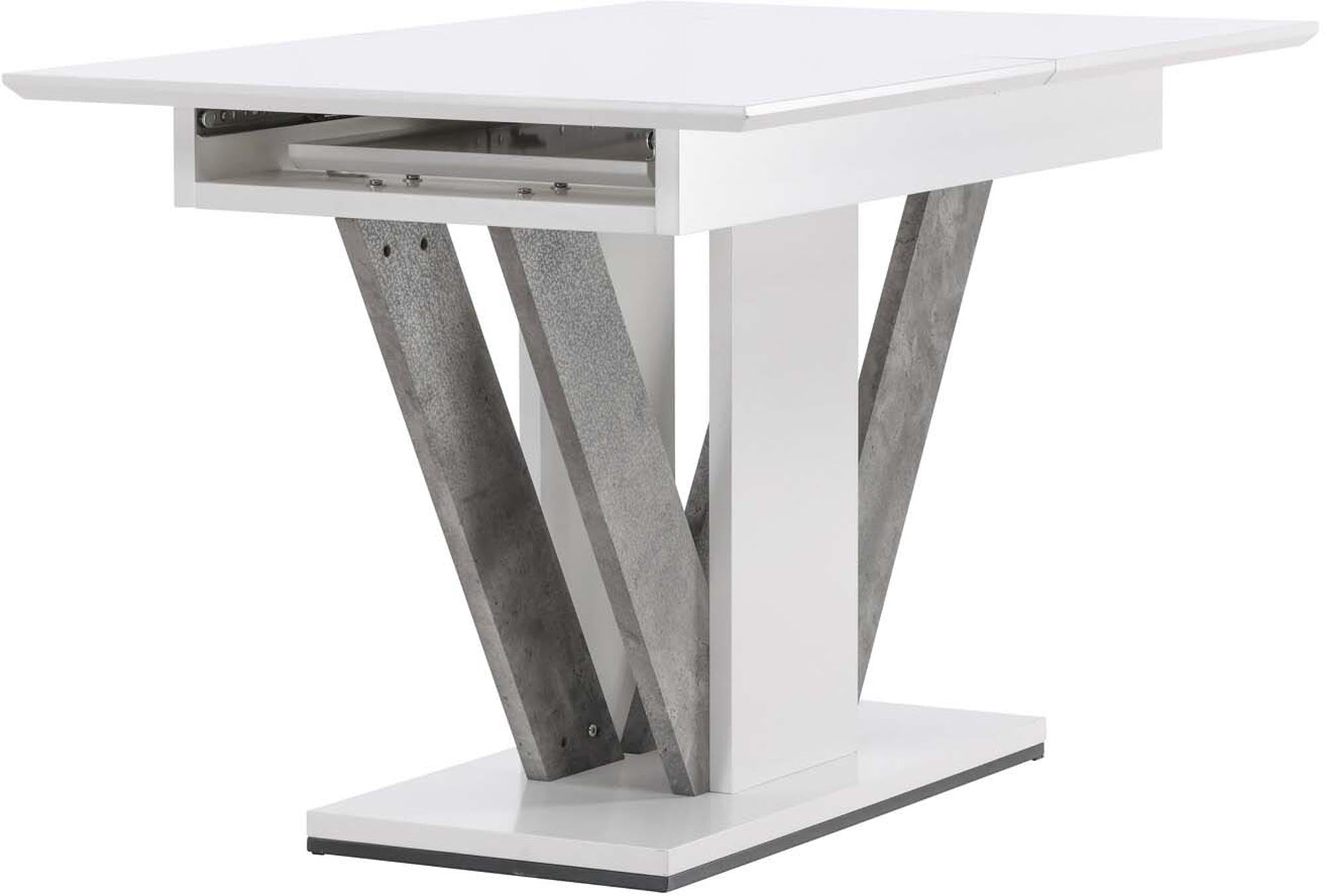 Venture Home Disa: Eleganter, ausziehbarer Esstisch aus hochwertigem MDF für flexibles Essen und stilvolles Wohnen.