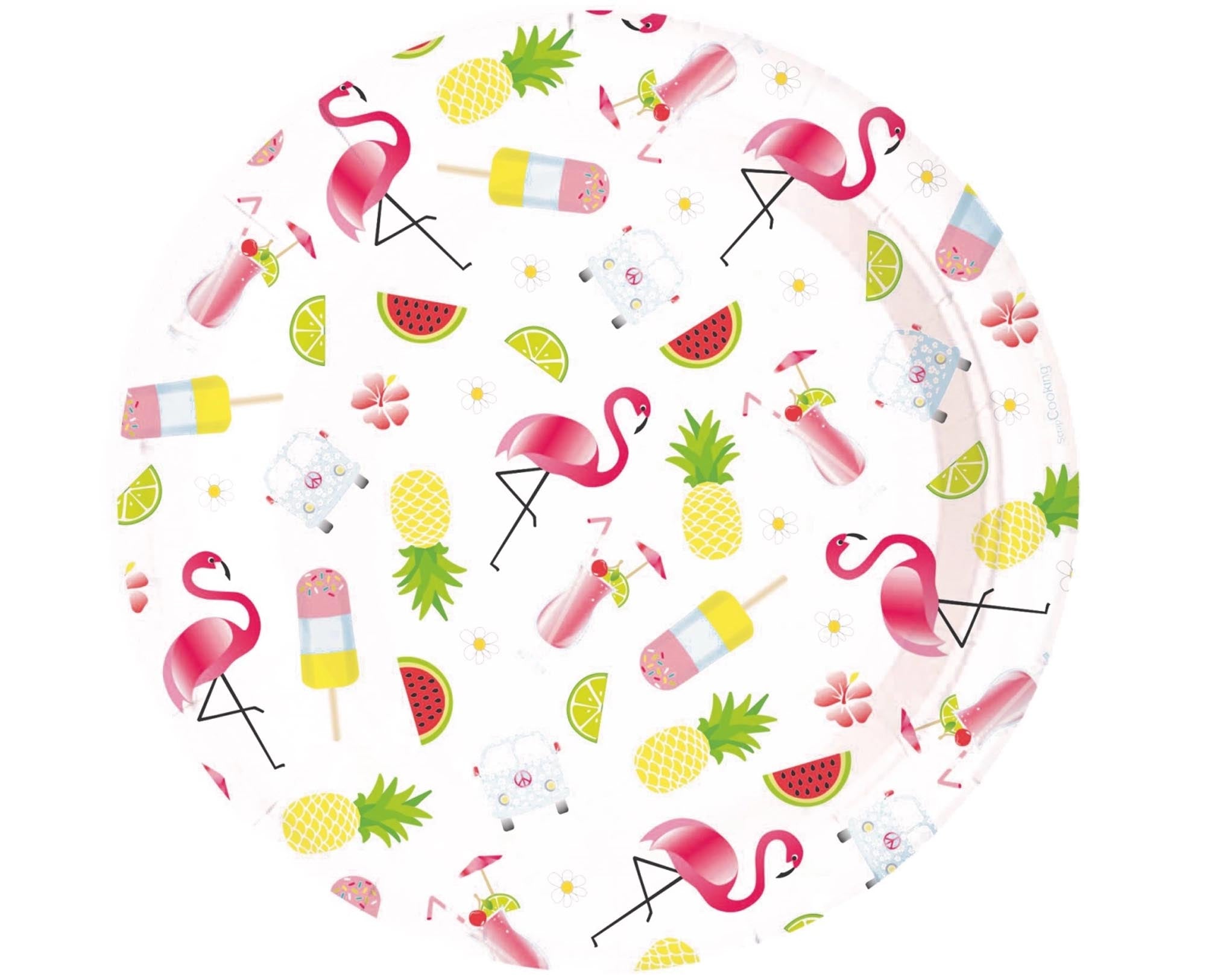 Entdecken Sie die 8 Stk. Teller Karton Sommer D23cm von Scrap Cooking – ideal für Ihre Sommerfeiern, robust, umweltfreundlich und stilvoll!