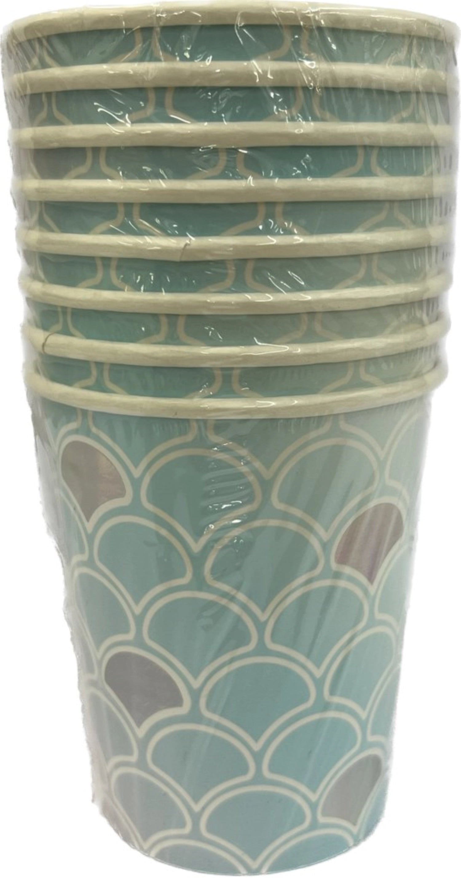 8 morceaux de tasse en carton sirène 25cl