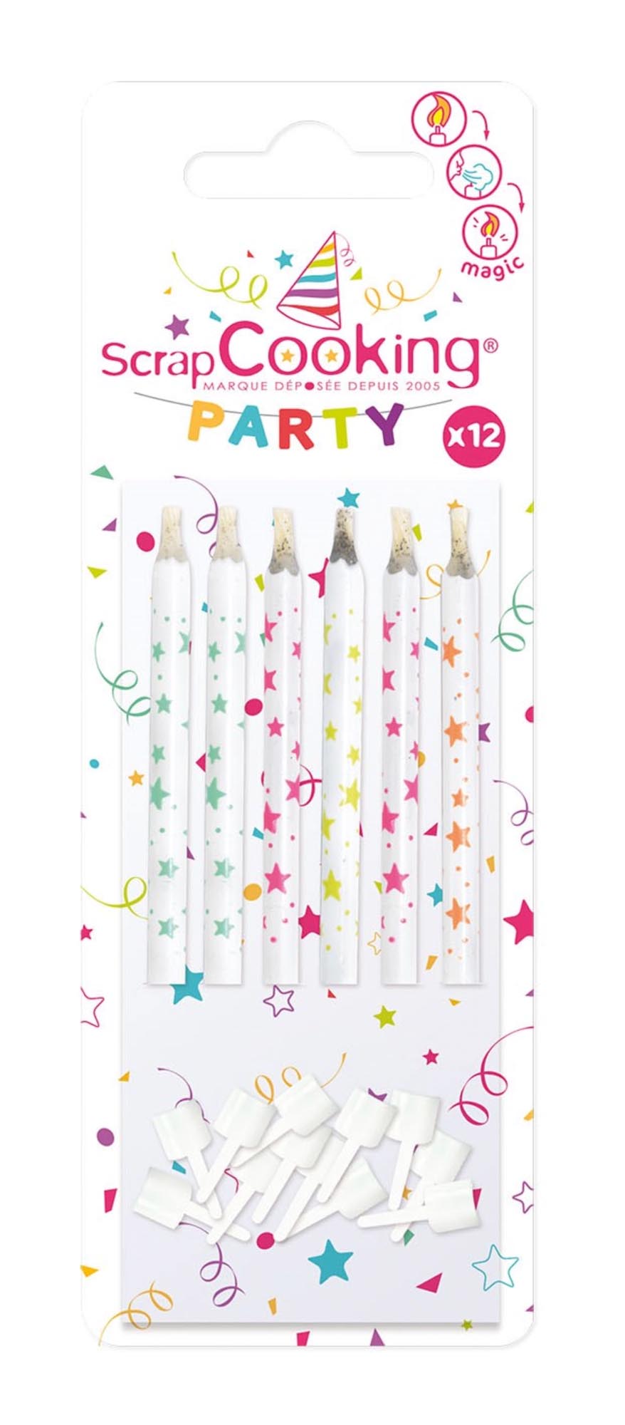 Leuchtende Sternkerzen von Scrap Cooking für besondere Momente.