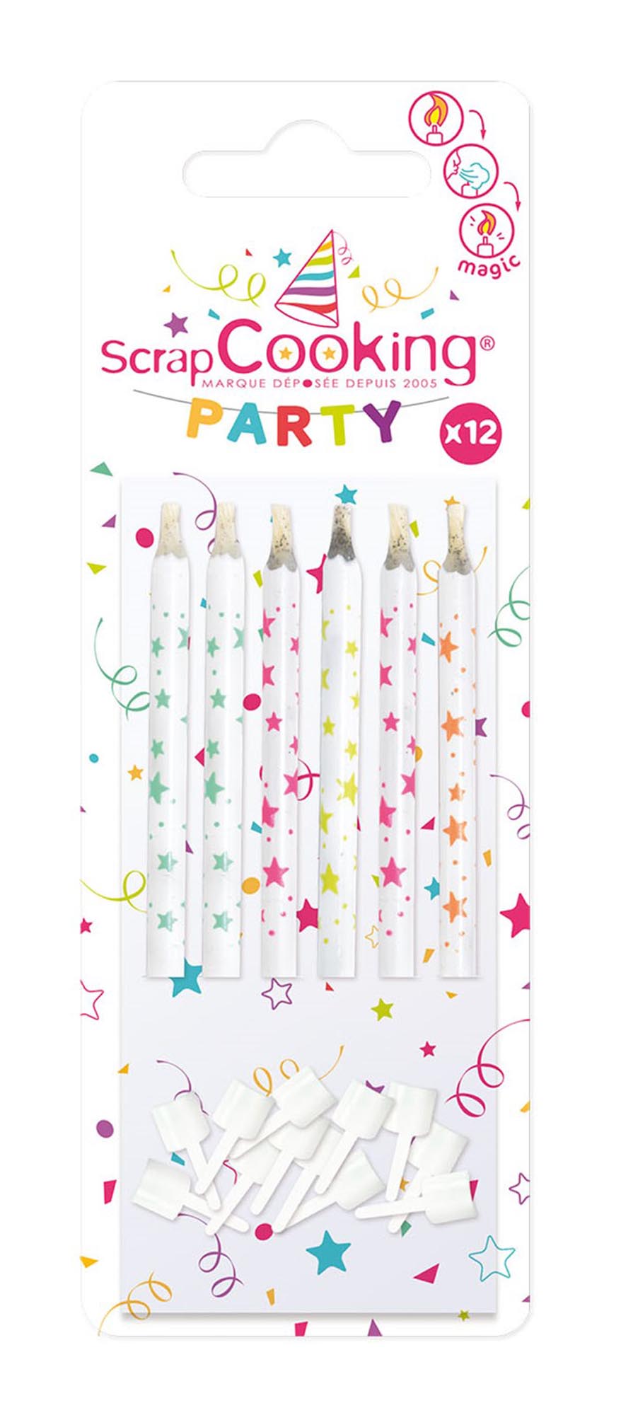 Elegante Sternkerzen von Scrap Cooking: Perfekt für Geburtstage, Hochzeiten & Feiertage. Saubere Flamme, hochwertige Farben, 2h Brenndauer.