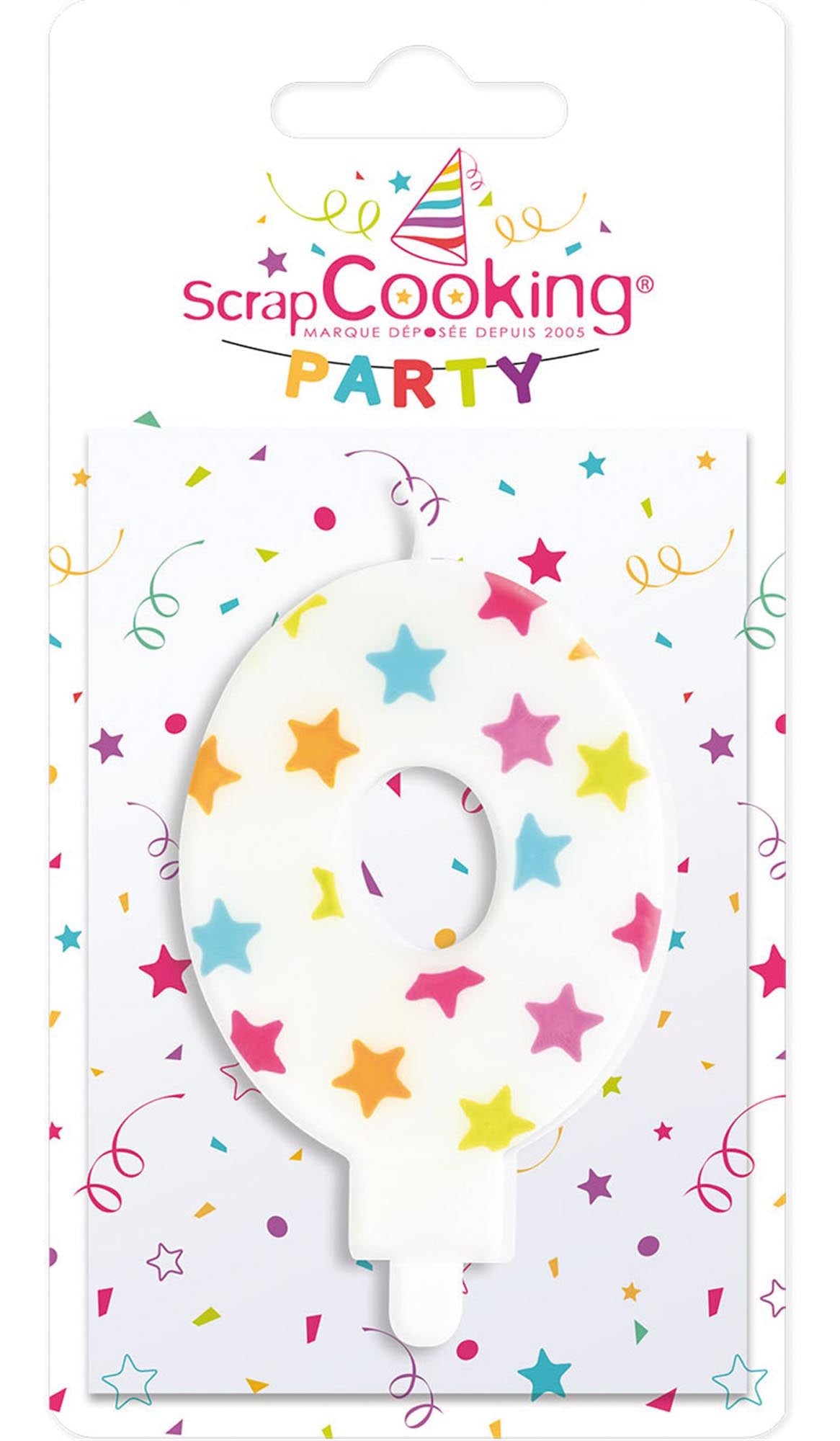 Stimmungsvolle Kerze Nummer 0 von Scrap Cooking, elegant gestaltet, ideal für gemütliche Abende und besondere Anlässe.