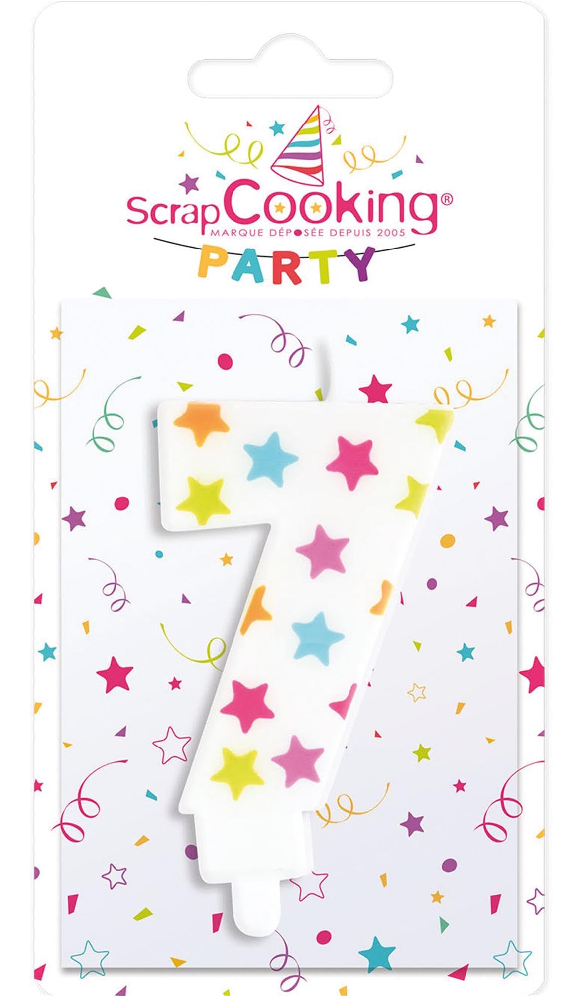 Entdecken Sie die stilvolle Kerze Nummer 7 von Scrap Cooking. Hergestellt aus hochwertigem Paraffinwachs, sorgt sie für eine lange Brenndauer und setzt elegante Akzente bei jedem Anlass.