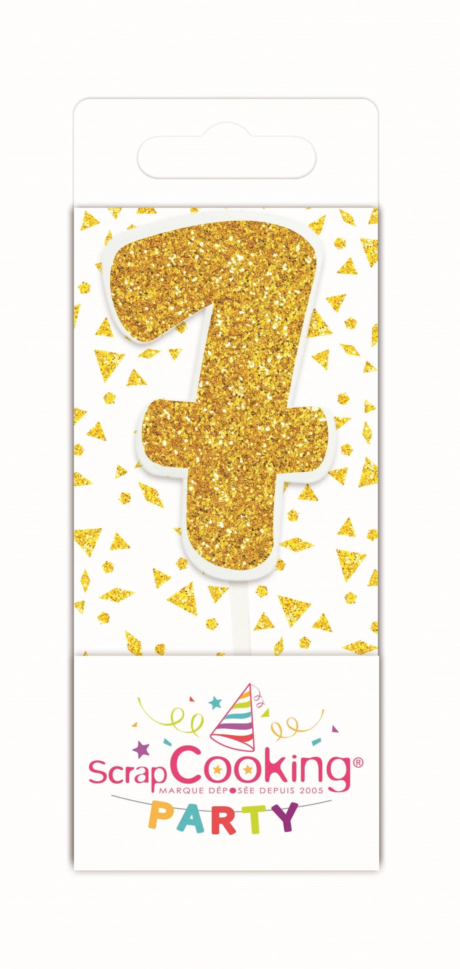 Mini candela numero 7 oro