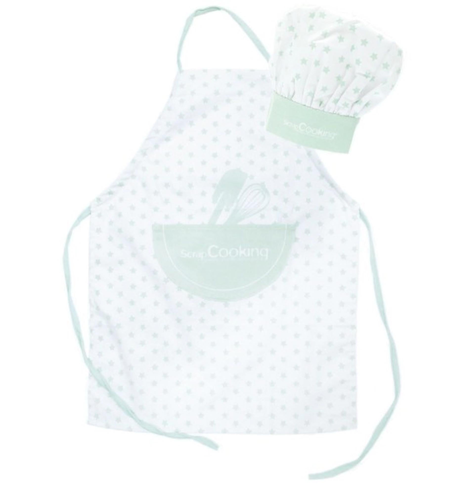 Kochschürze & Mütze Sterne 4-10 J. aus Baumwolle: Perfekt für kleine Küchenchefs, strapazierfähig, pflegeleicht, mit fröhlichen Sternen.