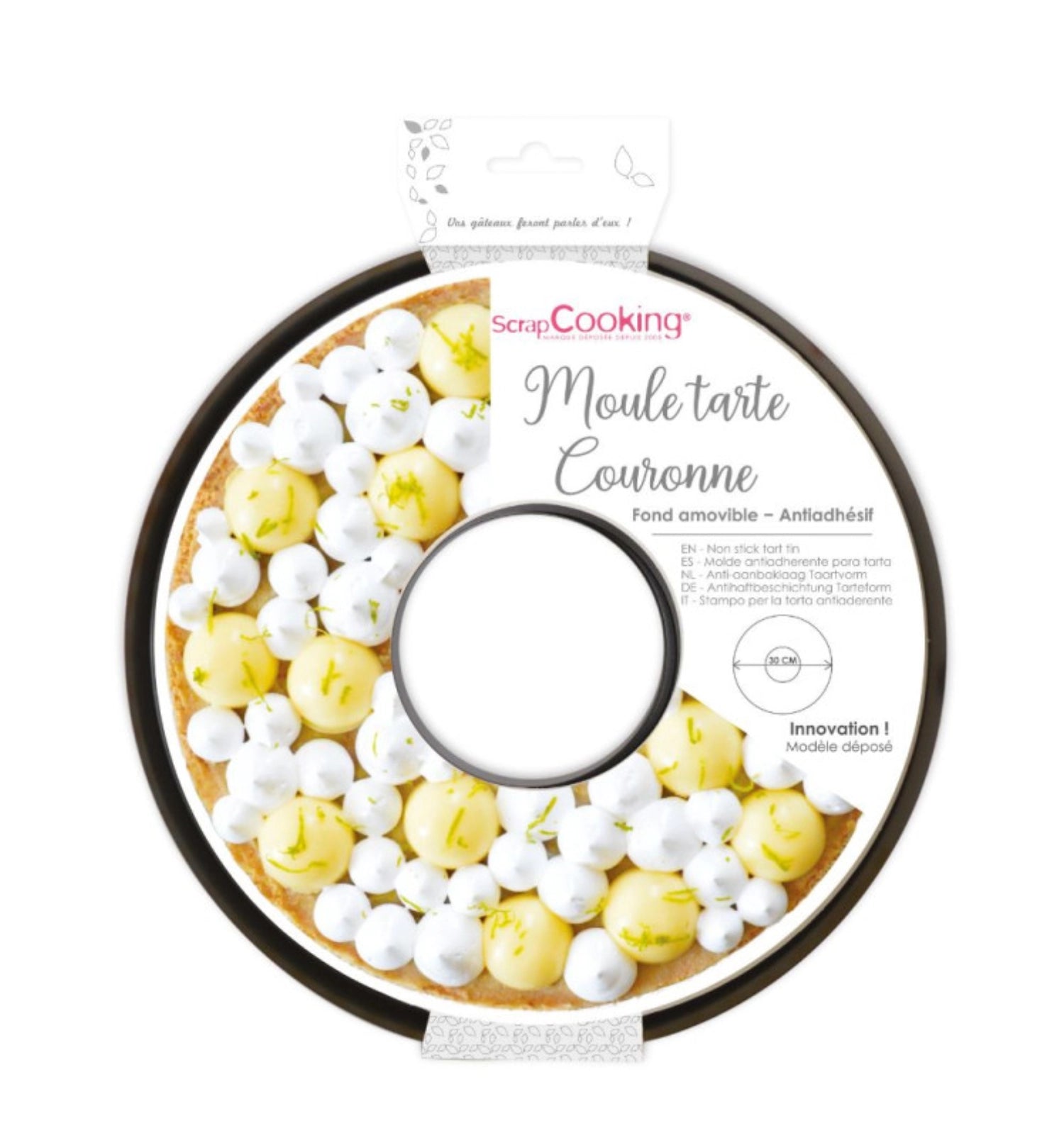 Pate-cuisson tarte, en forme dans un anneau,