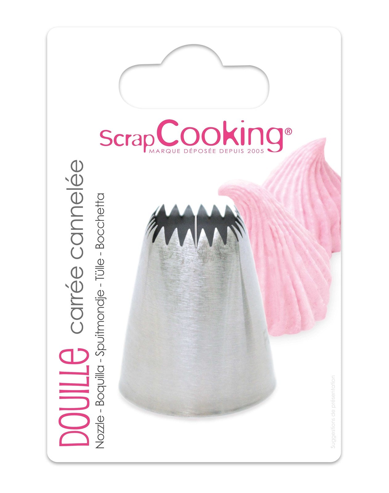 Hochwertige Sterntülle aus Edelstahl von Scrap Cooking für kreative Backdekorationen. Ideal für Torten, Cupcakes und mehr!