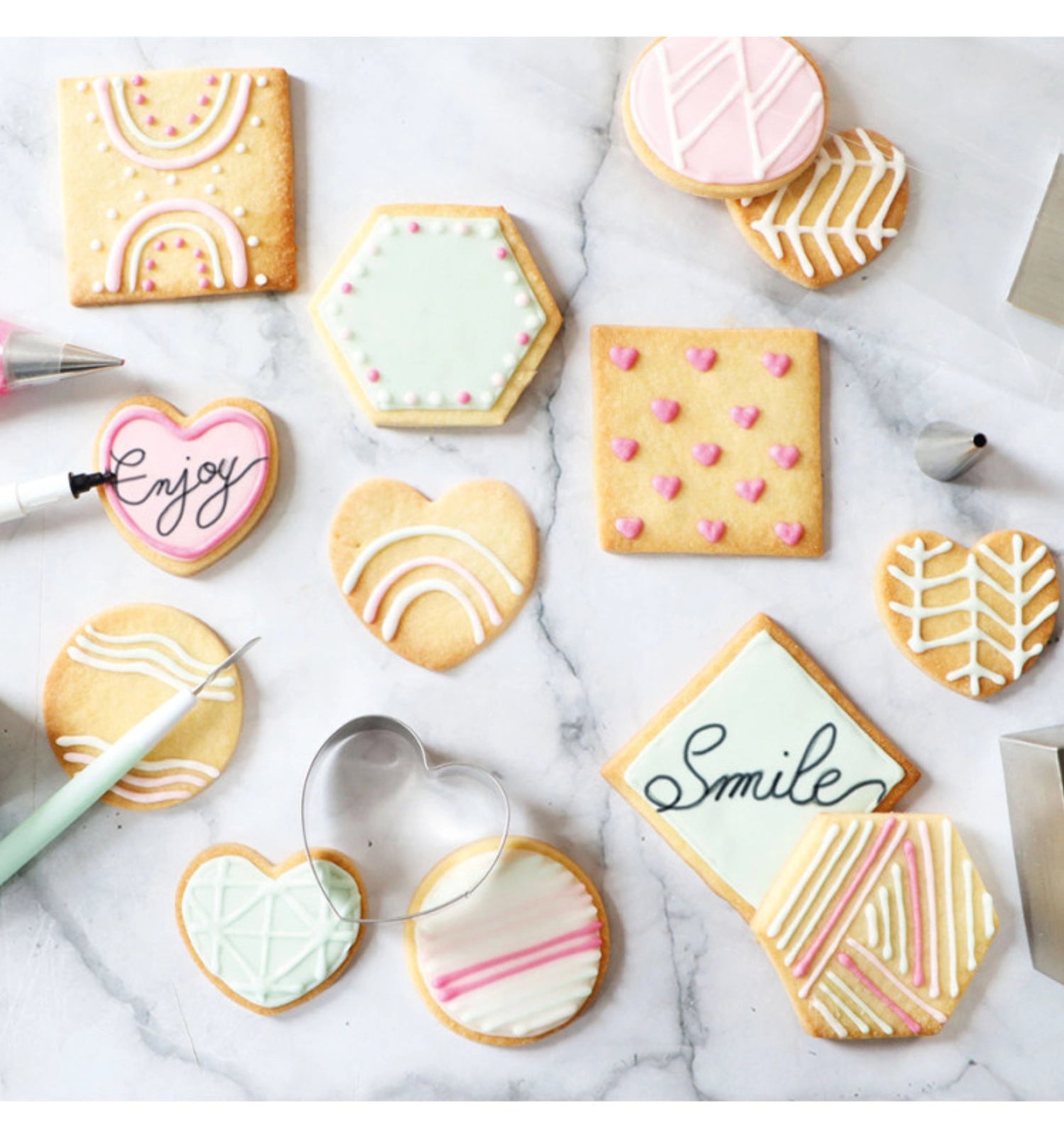 3er Set Edelstahltüllen Deko Glasur