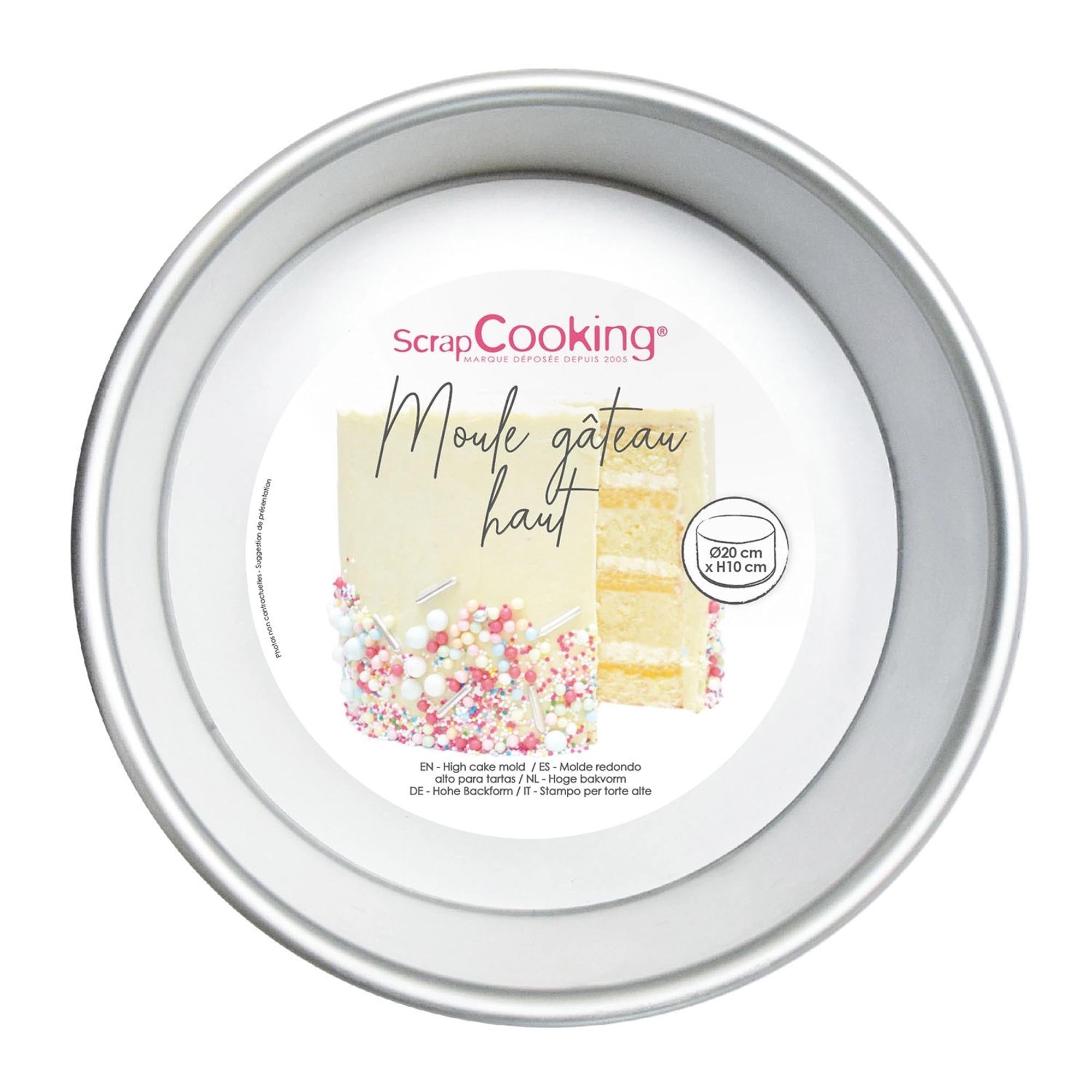 Hohe Aluminiumbackform D20cm H10cm: Perfekte Wärmeverteilung, Antihaft, vielseitig für Kuchen & Torten. Ideal für kreative Backideen!