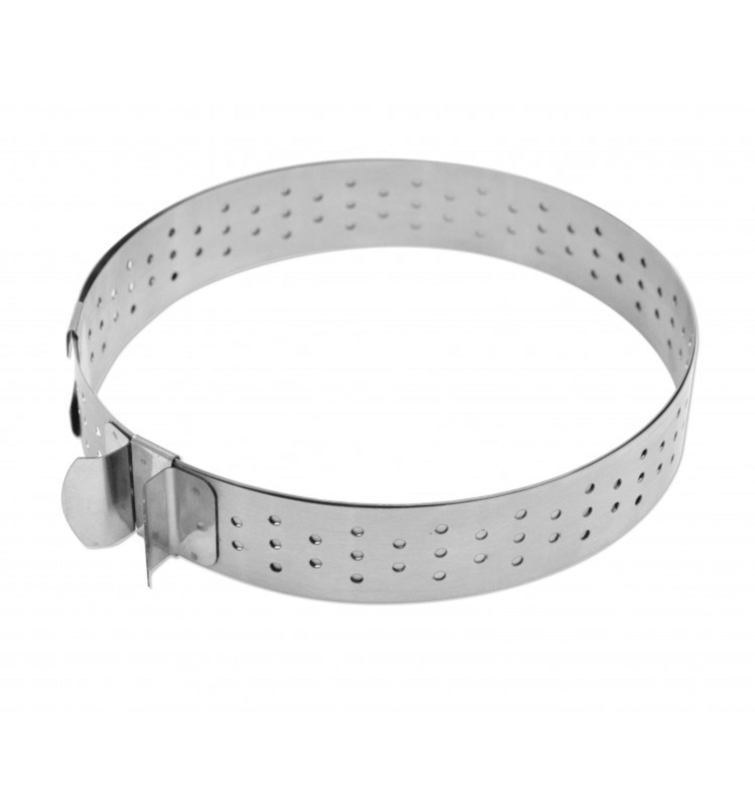 Flexibler Tortenring von Scrap Cooking, perforiert und ausziehbar von 16 bis 30 cm, Höhe 3 cm, perfekt für individuelle Tortenkreationen und Backprojekte.