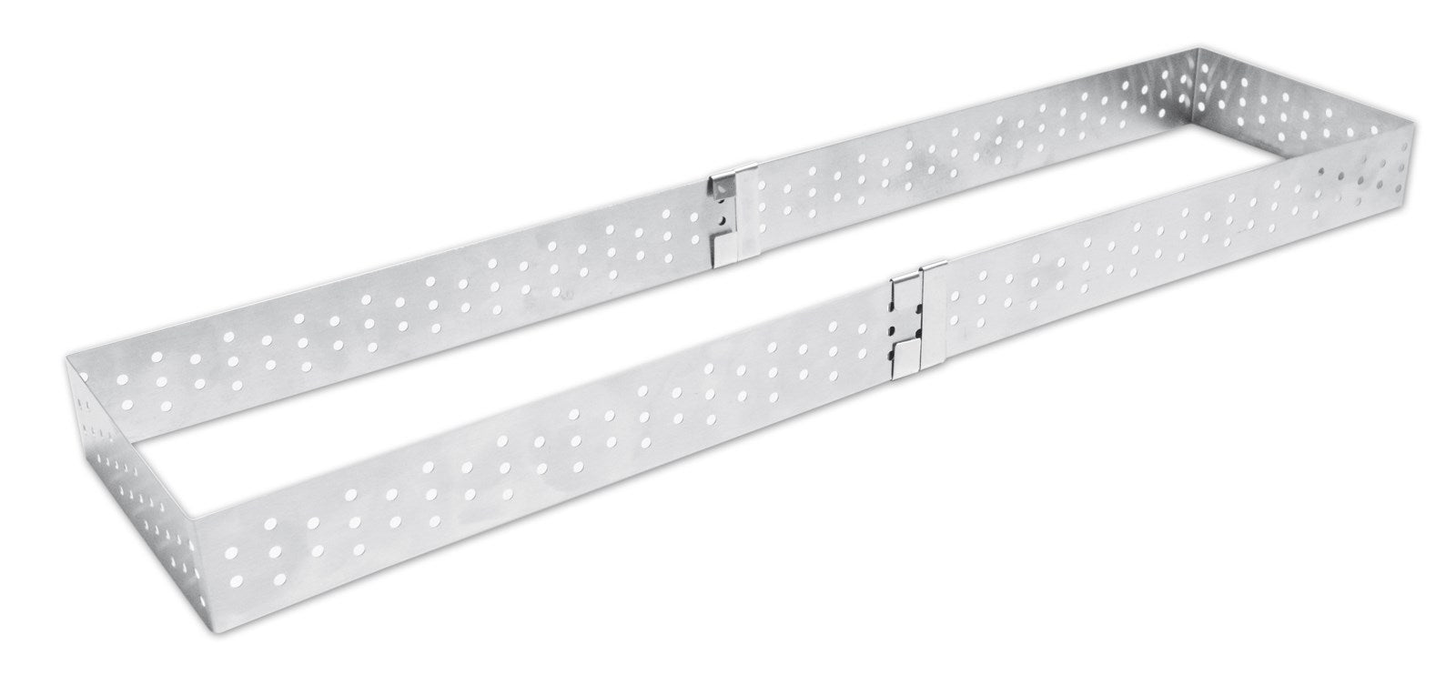 Perforierte, ausziehbare Edelstahlbackform (22-24cm, H3cm) von Scrap Cooking: Ideal für Kuchen, Torten, Quiches. Robust, rostfrei, pflegeleicht.