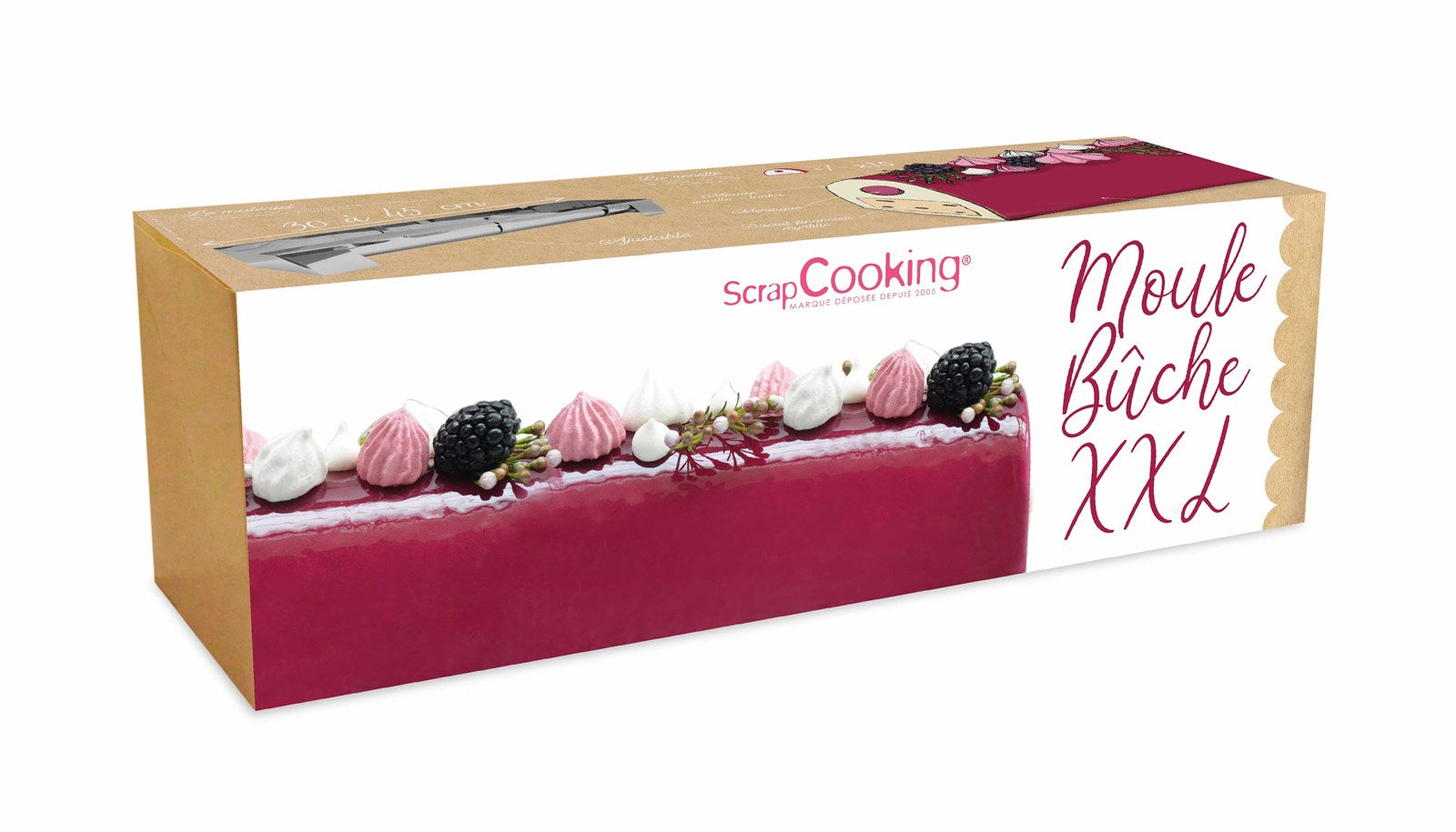 Entfesseln Sie Ihre Kreativität mit der XXL-Biskuitrolle aus Edelstahl von Scrap Cooking – ideal für große Desserts und mühelose Handhabung!