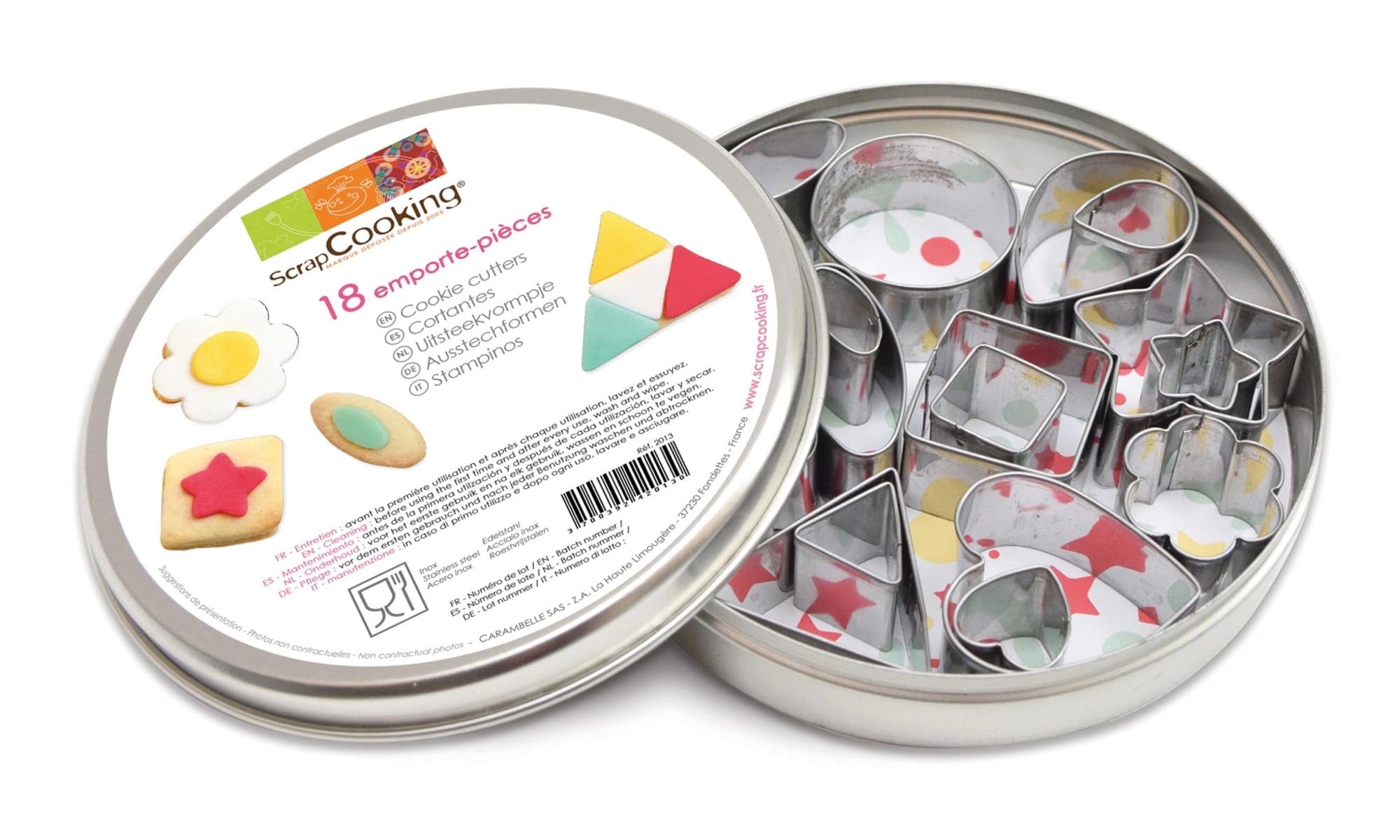 18-tlg. Set Mini-Ausstechformen aus Edelstahl von Scrap Cooking: Ideal für kreative Kekse, langlebig, spülmaschinenfest, perfekt für Hobbybäcker.