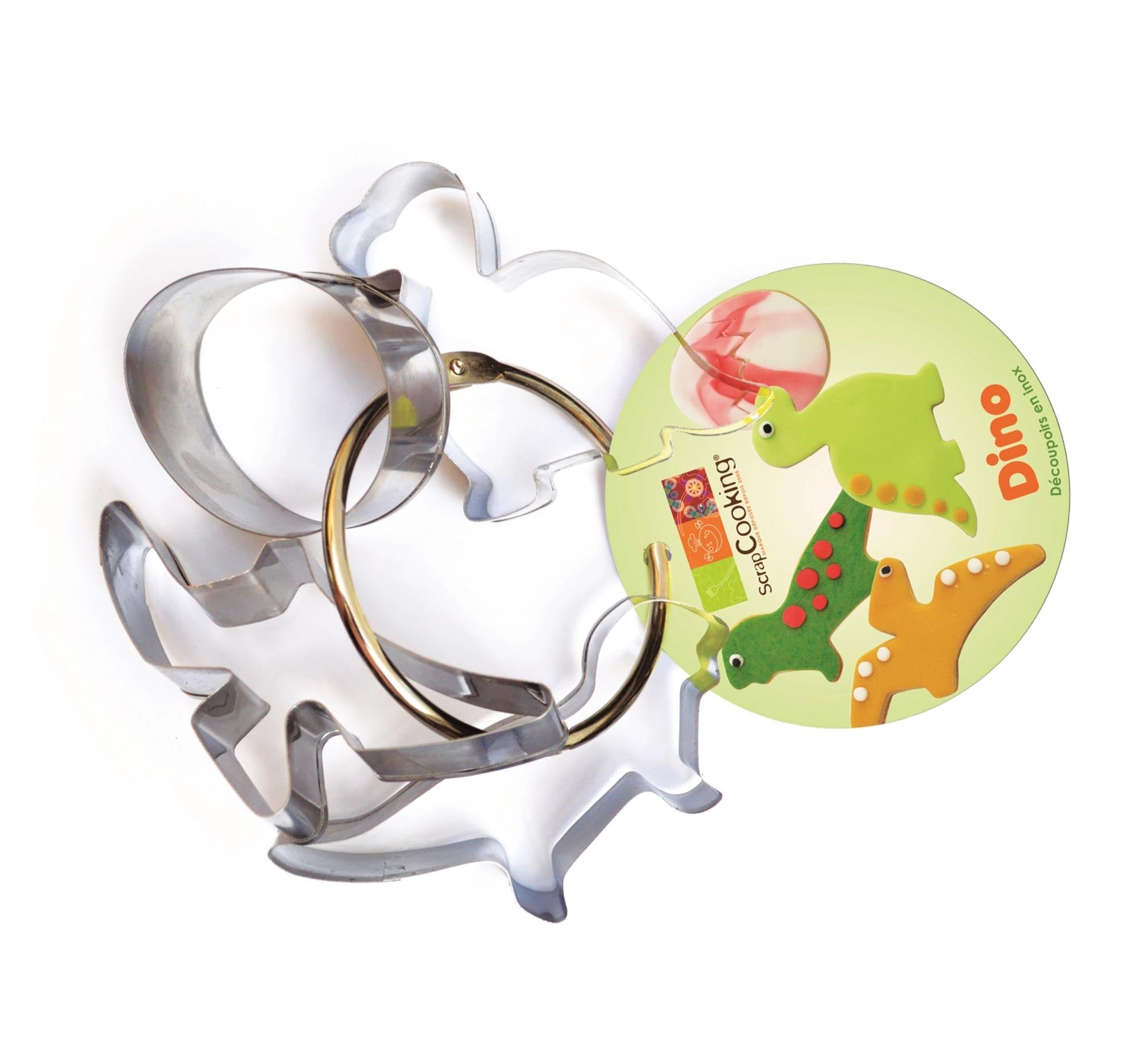 Dino-Ausstecher-Set von Scrap Cooking für fantasievolle Kekse.