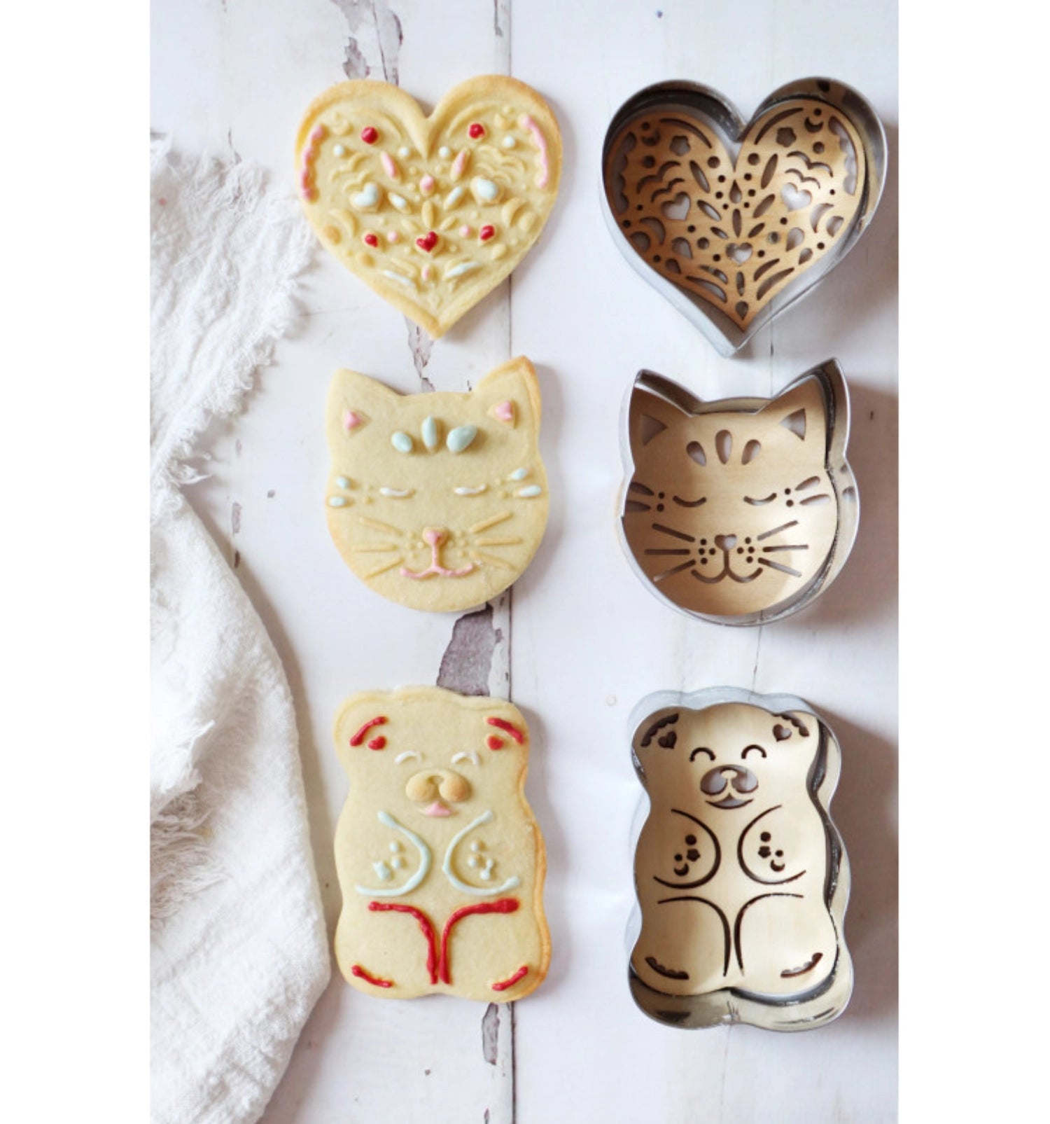 Entdecken Sie das 3er Set Ausstecher und Präger Classic von Scrap Cooking: langlebig, vielseitig und ideal für kreative Backprojekte!