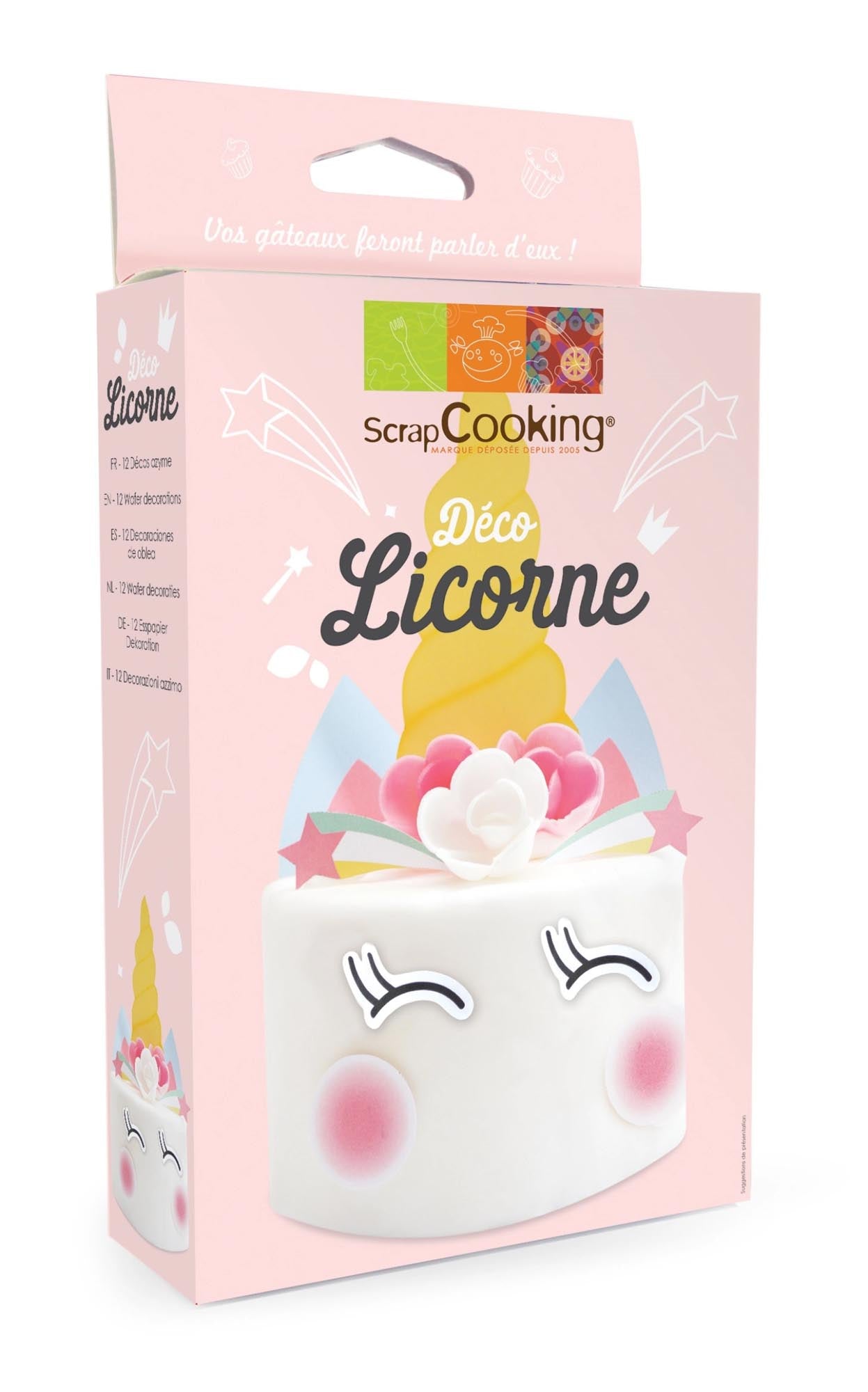 Einhorn-Oblaten-Set: Magische Tortendeko von Scrap Cooking.