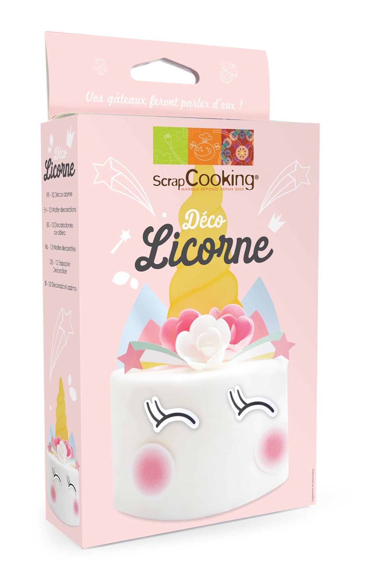 Gestalten Sie Ihre Backkunst mit dem 12-tlg. Einhorn-Oblaten-Set von Scrap Cooking – für zauberhafte, glutenfreie Leckereien!