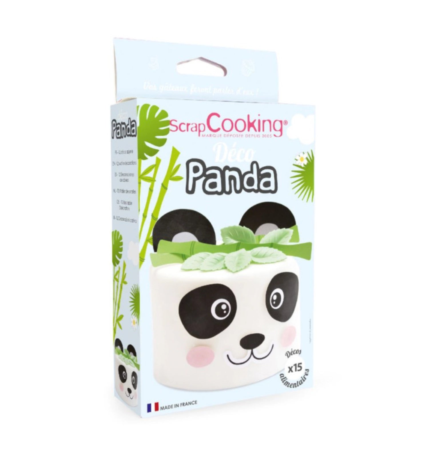 15 pcs. Régler oblat déco panda