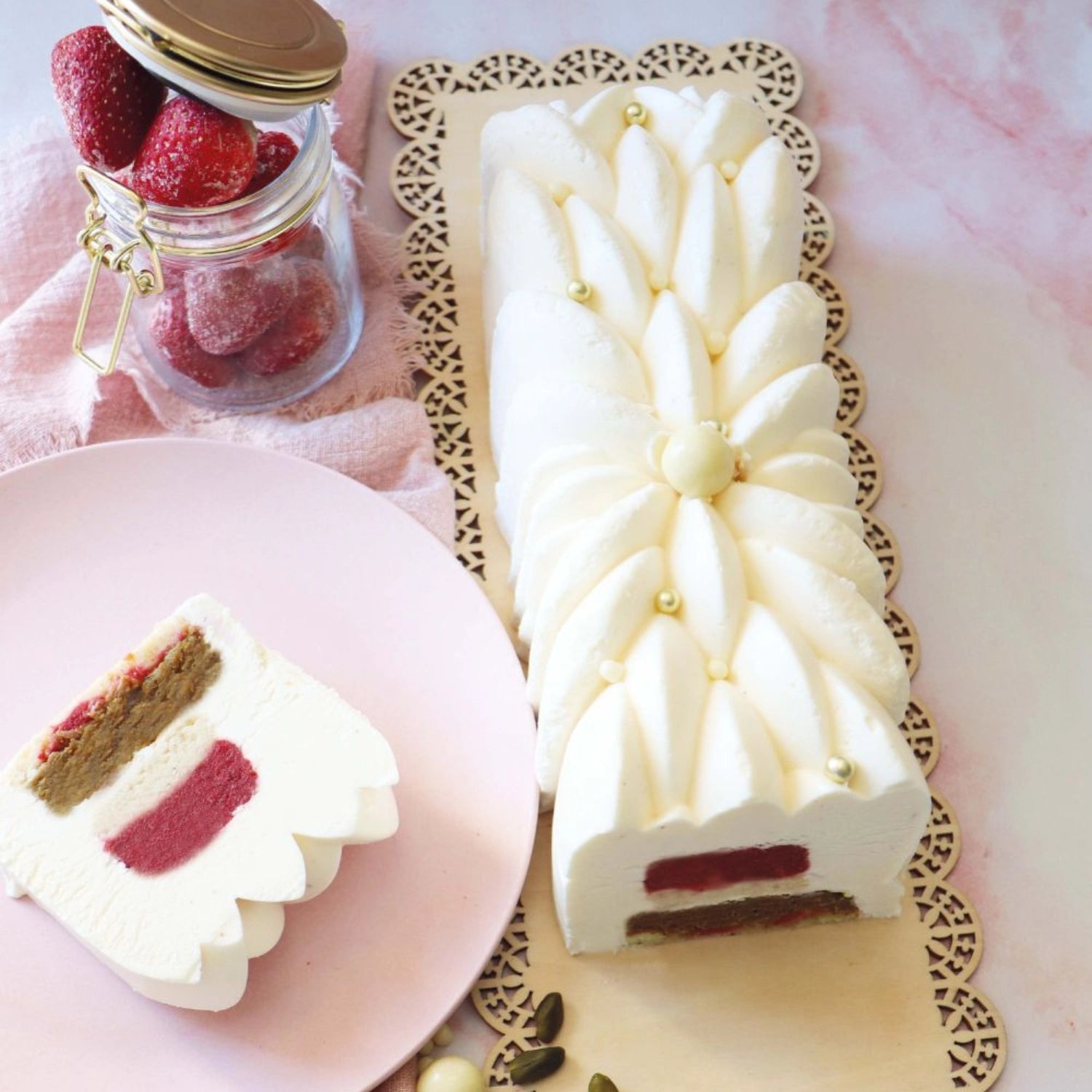 3D Silikonform Bûche L21cm