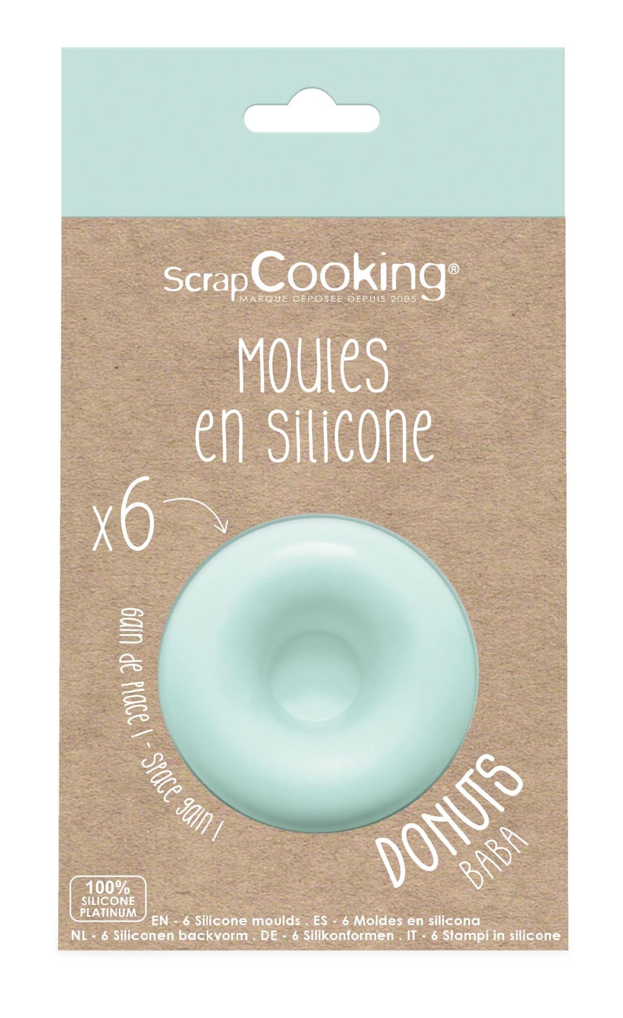 Backe köstliche Donuts mit dem 6er Silikonform-Set von Scrap Cooking.