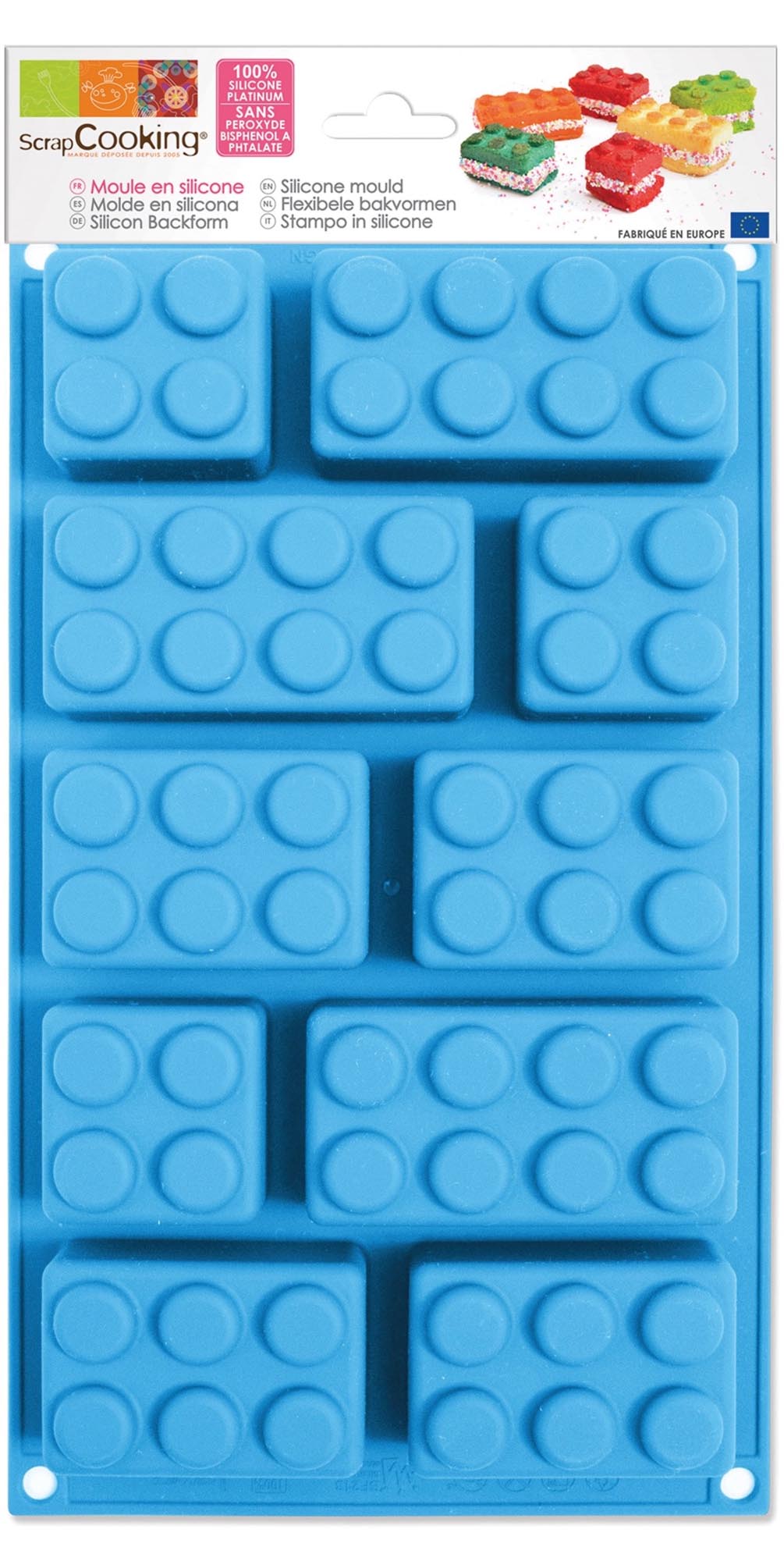 Kreative Silikonbackform in Ziegelsteinoptik für Kuchen, Muffins & Snacks. Antihaft, hitzebeständig, spülmaschinenfest.