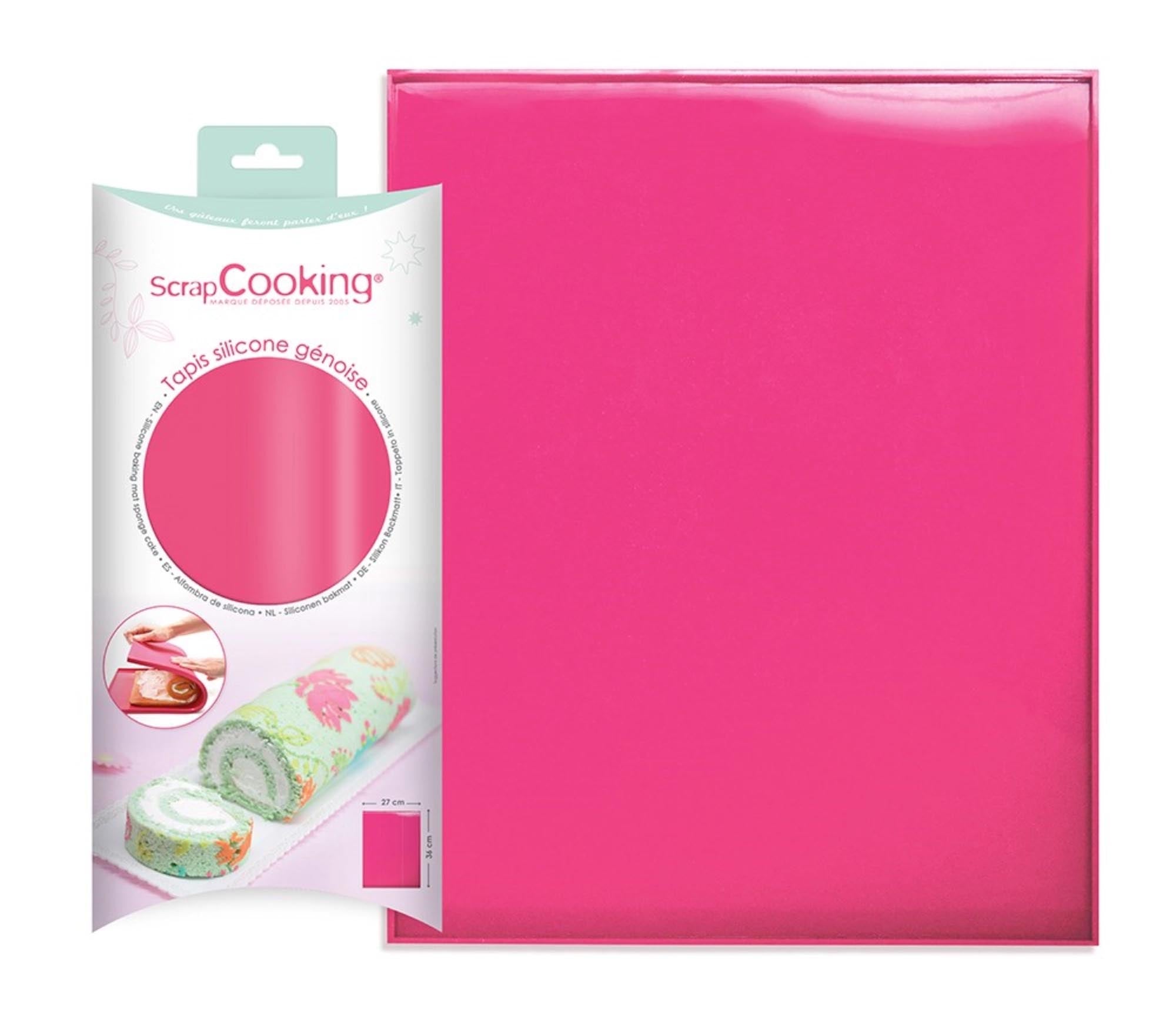 Silikonmatte 40x30cm von Scrap Cooking: Antihaft, flexibel, hitzebeständig. Ideal für Rouladen, Pizza, Plätzchen. Leicht zu reinigen.