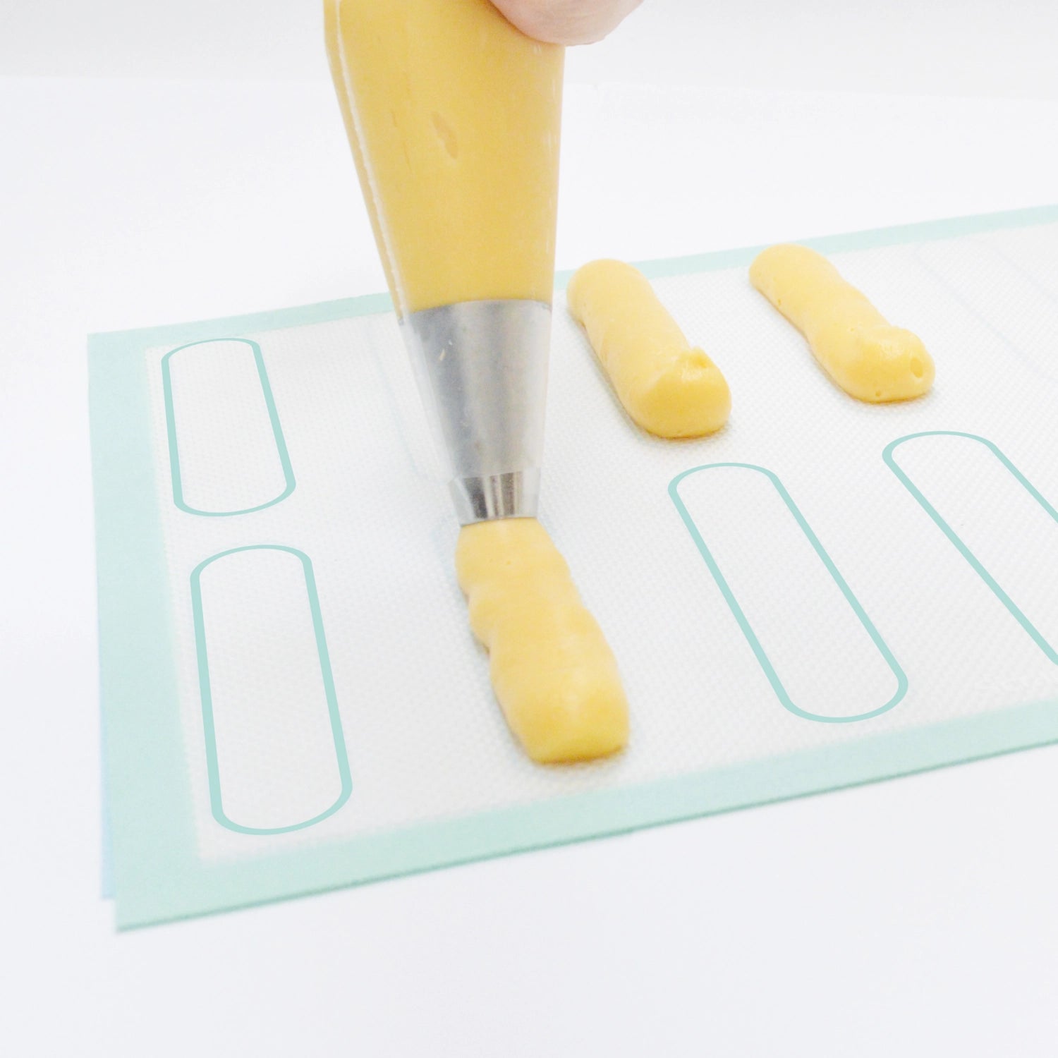 Hochwertige Glasfaser-Silikonmatte von Scrap Cooking, ideal zum Backen von Choux, Éclair und Macarons, rutschfest und wiederverwendbar.