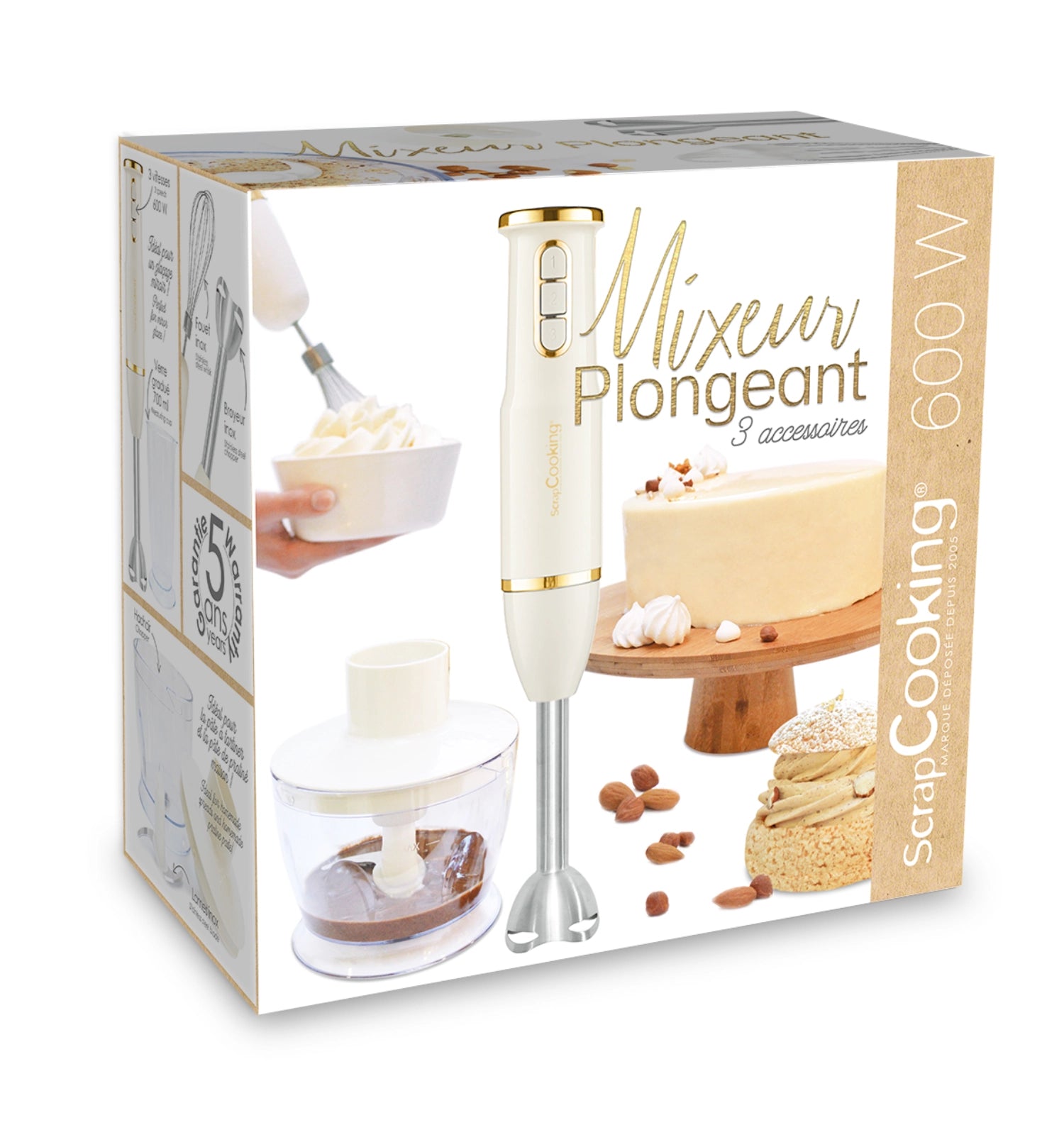 Mélangeurs à main 3 en 1, fouetter, écrasé