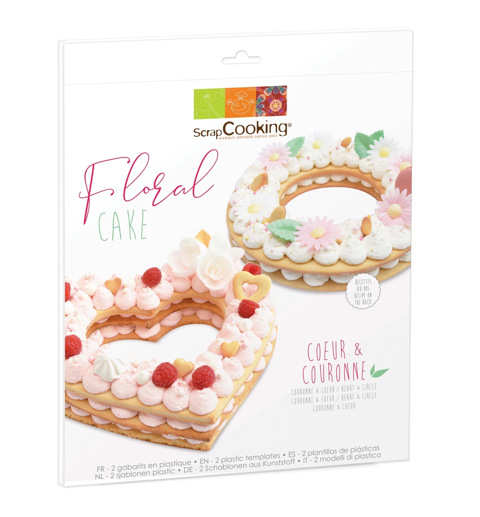 Verwandeln Sie Kuchen in Kunstwerke mit Scrap Cooking Floral Cake Schablonen. Einfach, kreativ, spülmaschinenfest!