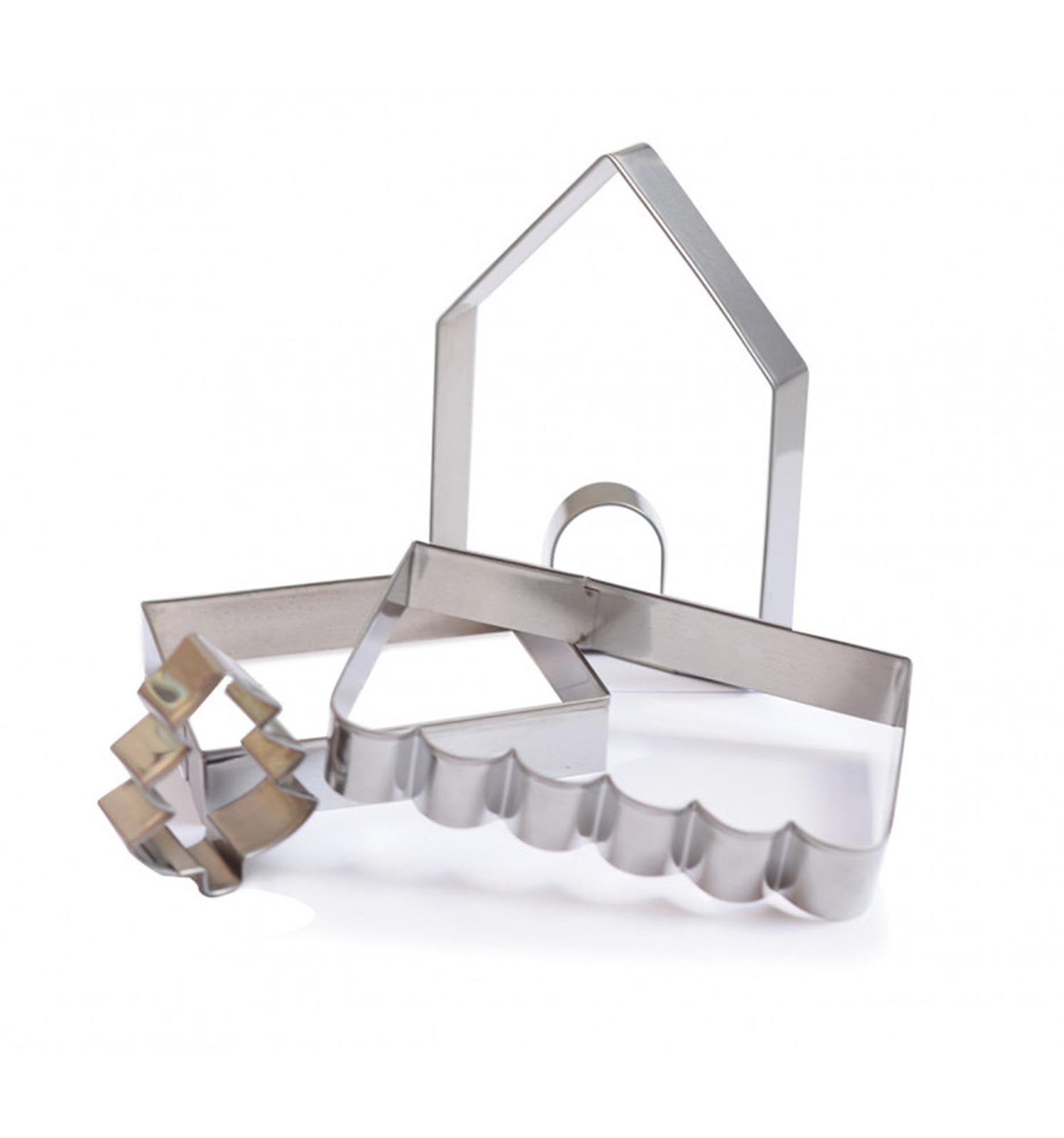 Gestalten Sie mit dem ScrapCooking 5-tlg. Set Ausstecher Lebkuchenhaus kreative Meisterwerke! Robuste Edelstahl-Ausstecher für präzise Formen und unvergessliche Backmomente.