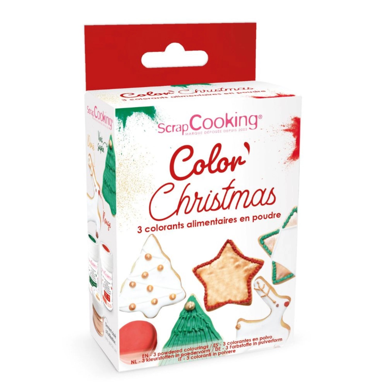 3-PC. Set Color Powder Christmas Green, Gold, Red 3x5G